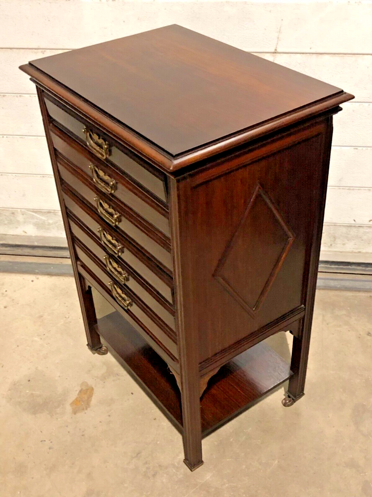 000775....Handsome Antique Rosewood Music Cabinet / Sheet Music Chest( sold )