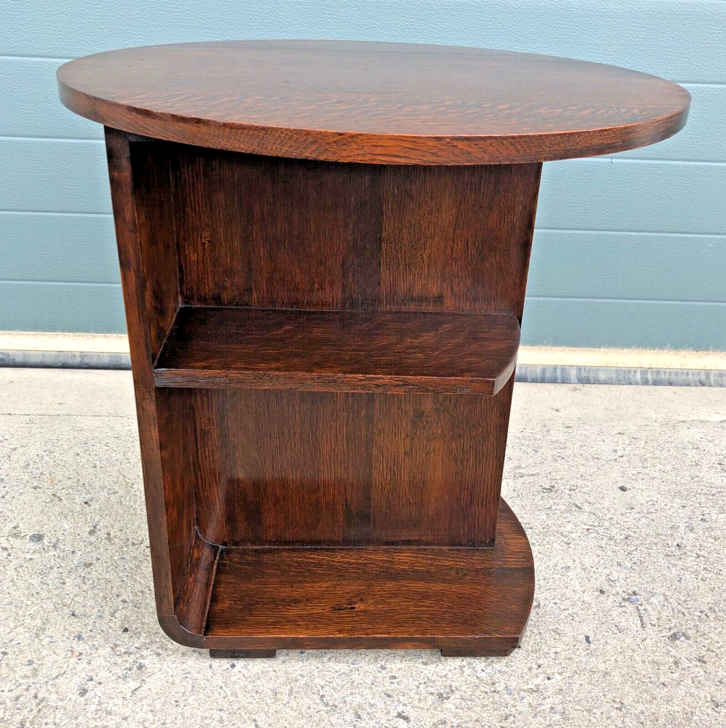 000816....Handsome Art Deco Solid Oak Coffee Table ( sold )