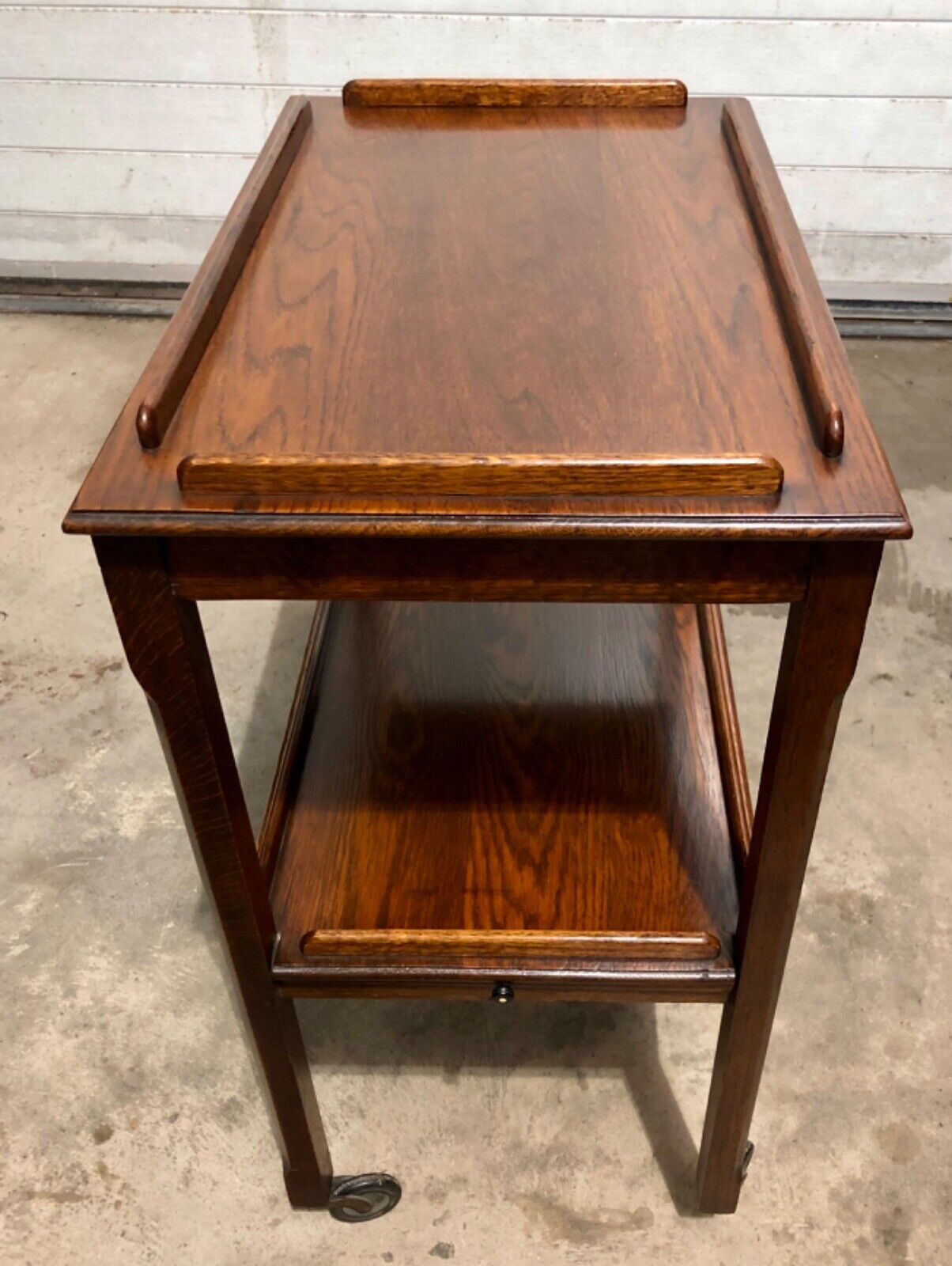 000795.... Handsome Vintage Arts And Crafts Oak Trolley / Buffet ( sold )