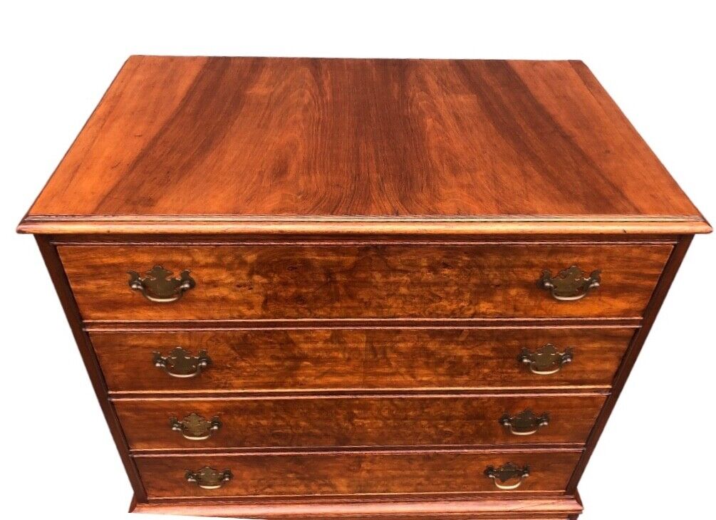 000819....Handsome Vintage Figured Walnut Tallboy Chest On Chest ( sold )