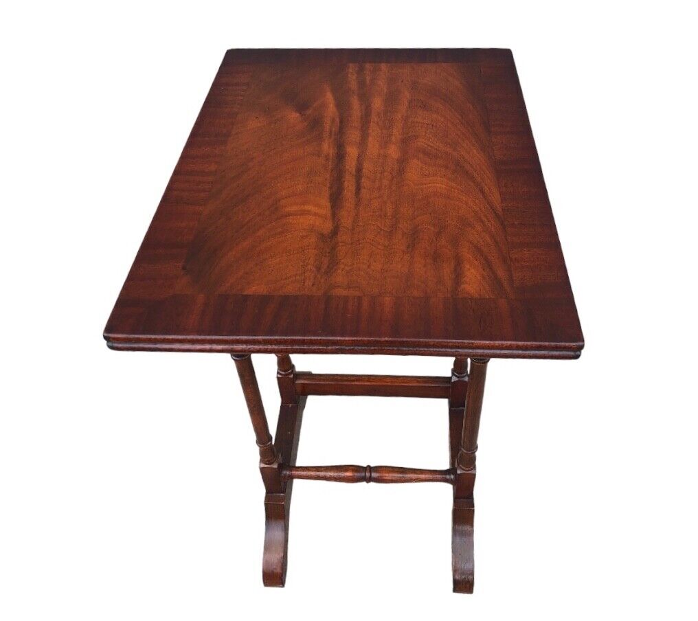 000815....Handsome Pair Of Vintage Mahogany Occasional Tables / Wine Tables ( sold )
