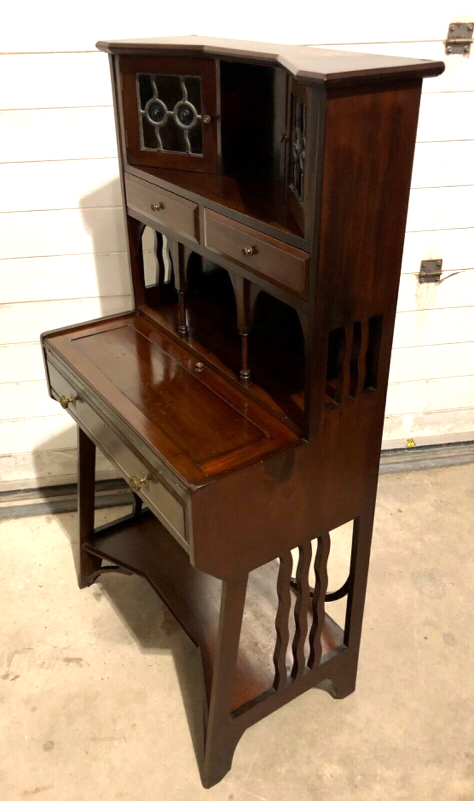 000786....Stunning Arts And Crafts Mahogany Writing Desk By Liberty's Of London ( Sold )