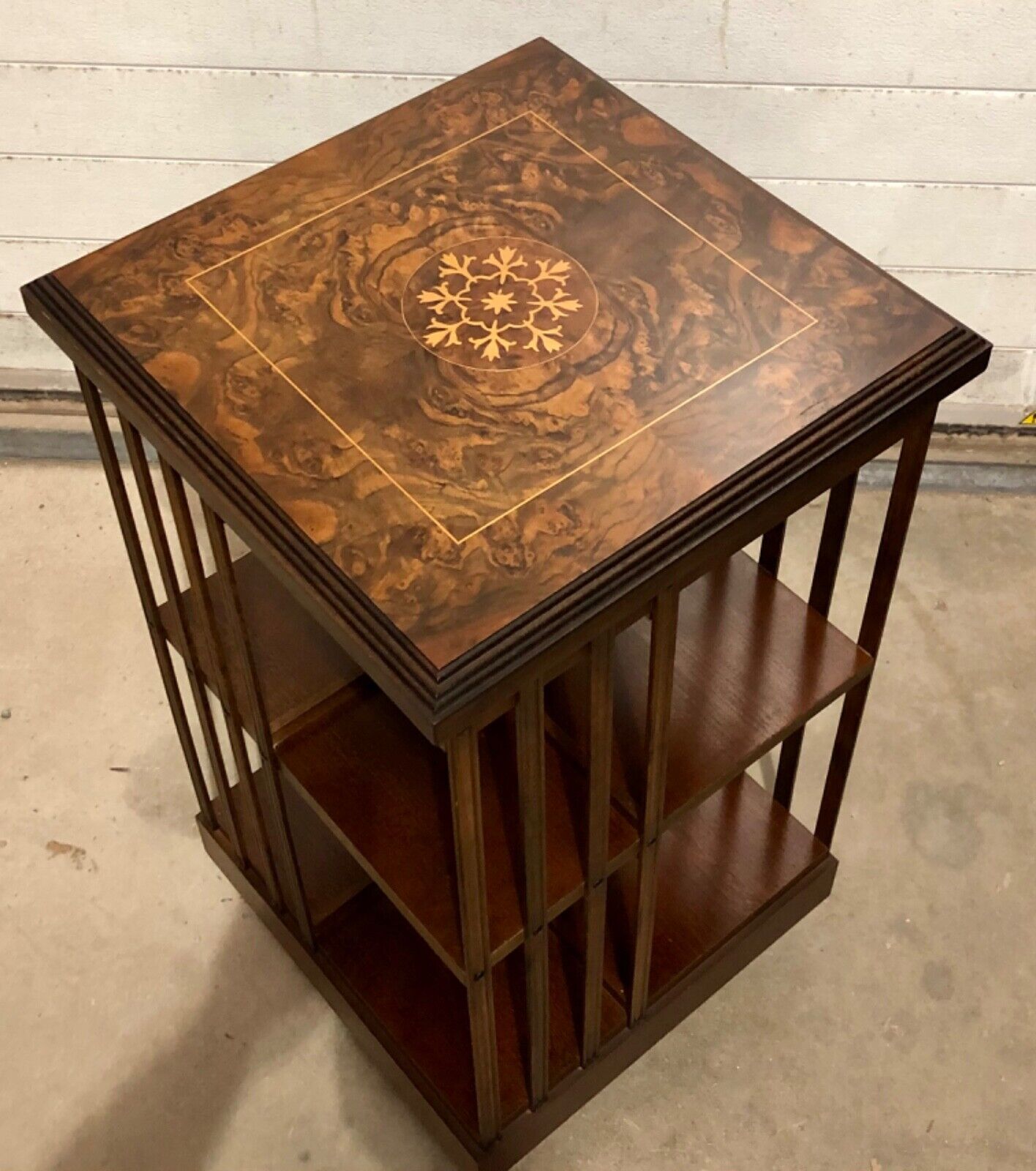 000831....Handsome Vintage Revolving Bookcase ( sold )