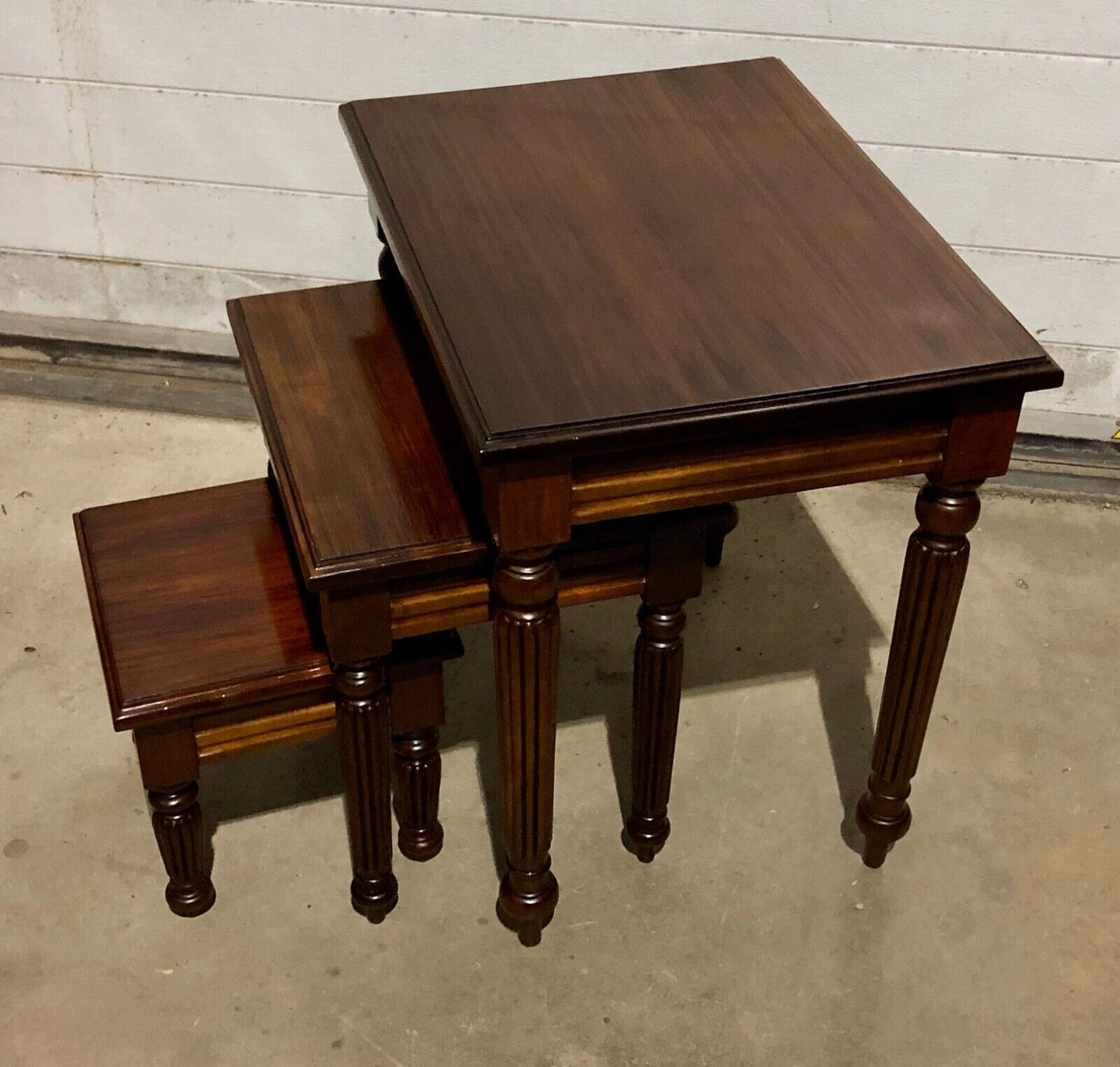 000754....Handsome Vintage Mahogany Nest Of Tables / Coffee Tables ( sold )