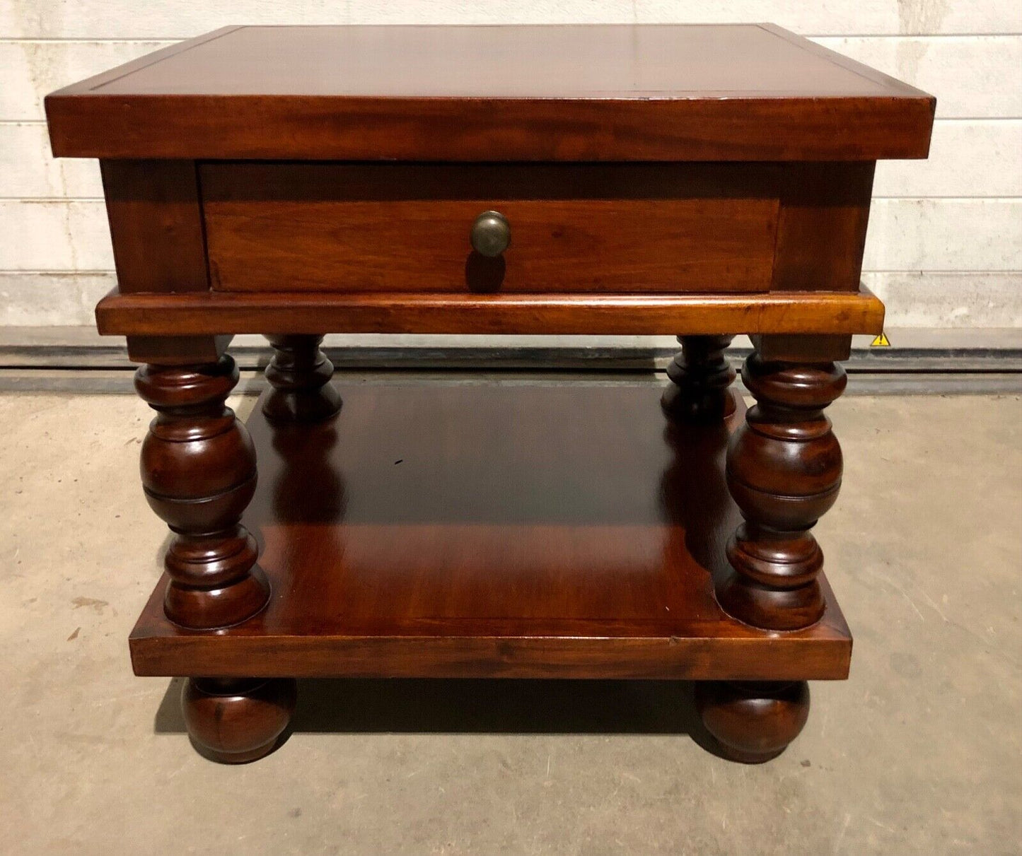 000771....Handsome Pair Of Vintage Bedside Tables / Lamp Tables ( sold )