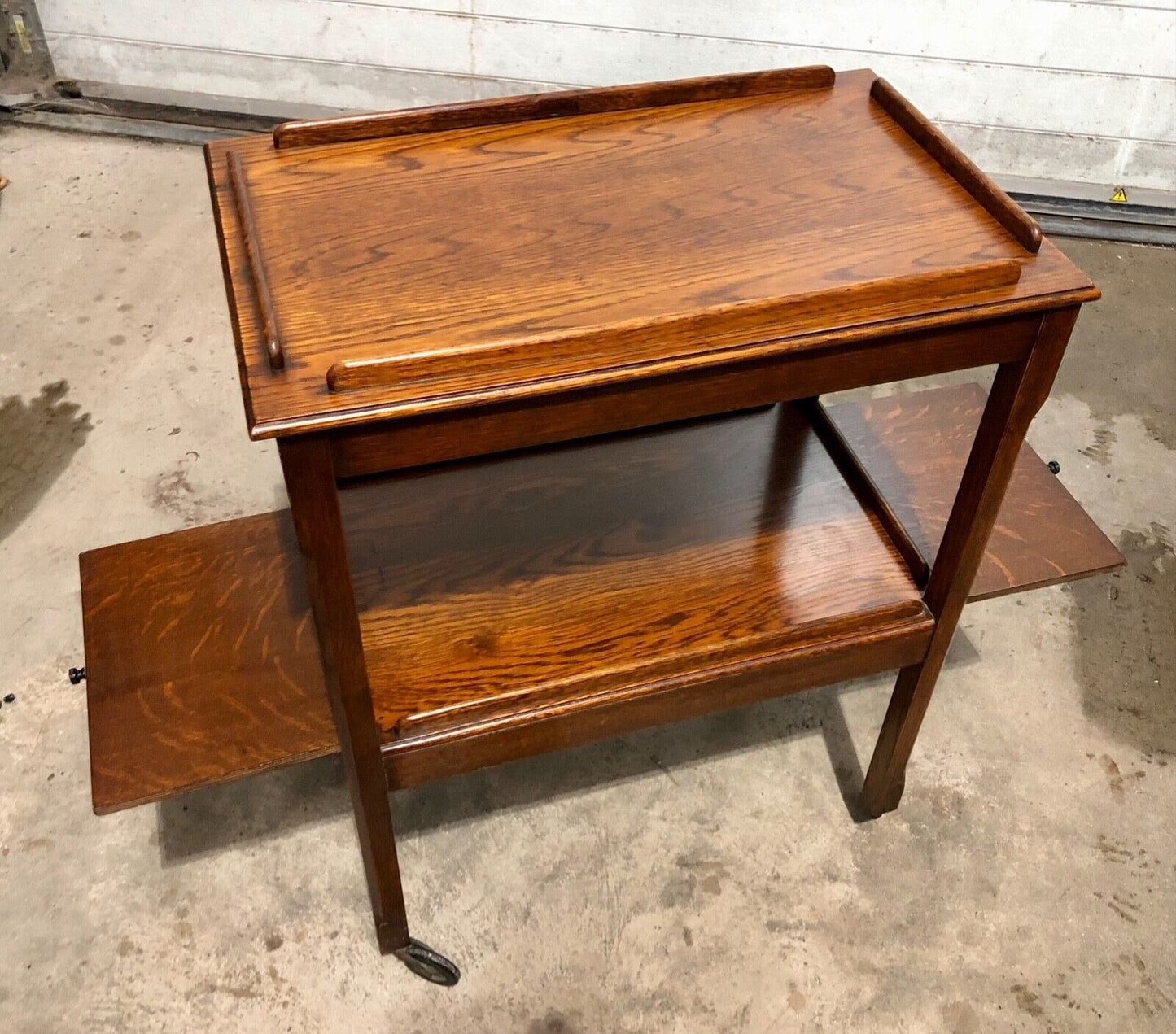 000795.... Handsome Vintage Arts And Crafts Oak Trolley / Buffet ( sold )