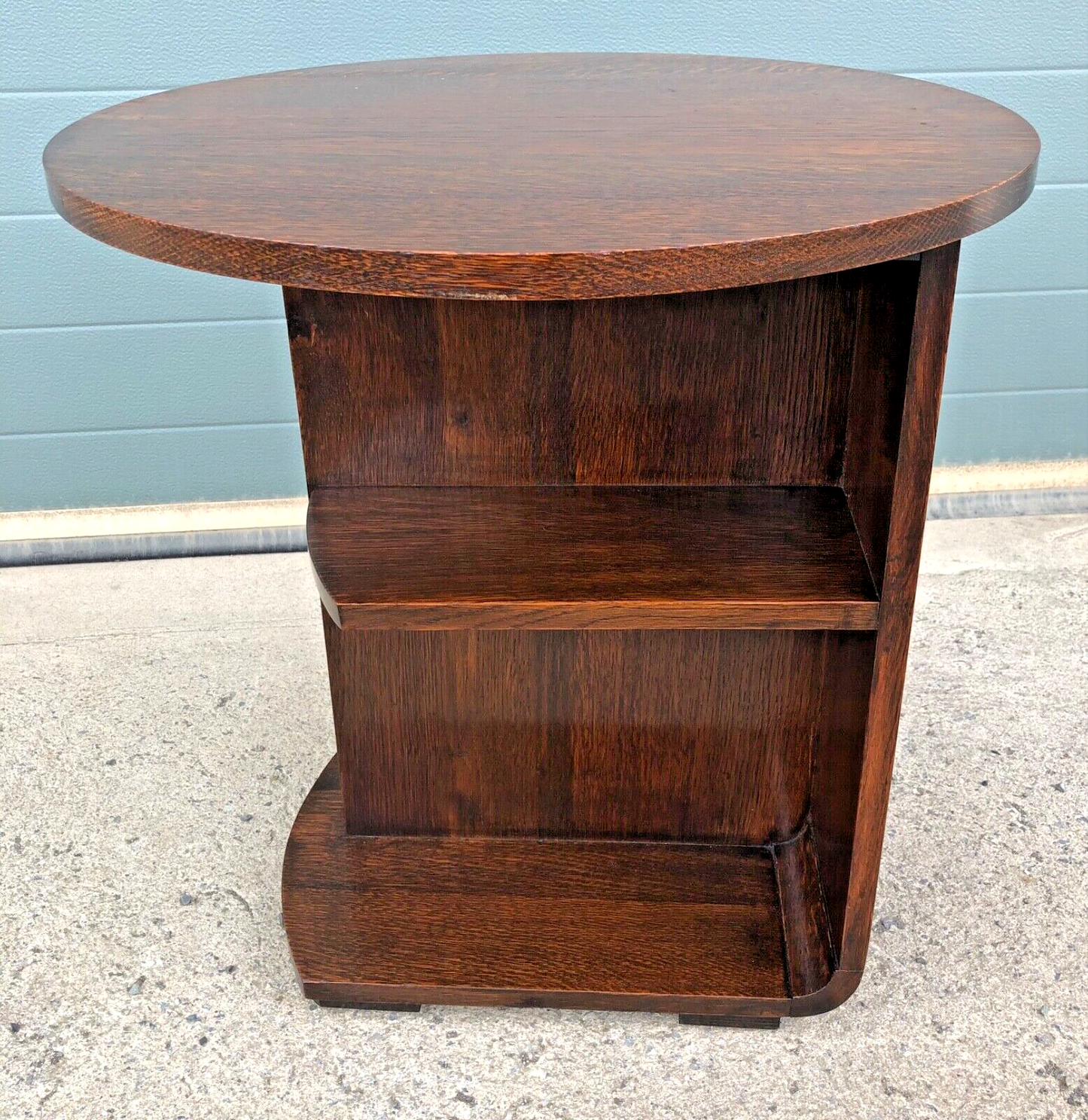 000816....Handsome Art Deco Solid Oak Coffee Table ( sold )