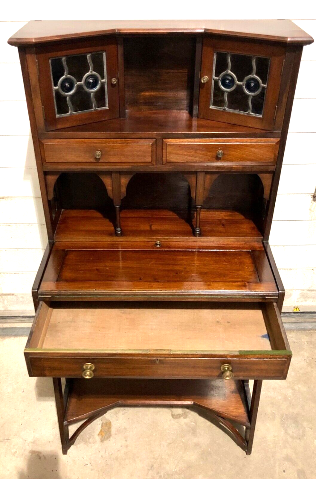 000786....Stunning Arts And Crafts Mahogany Writing Desk By Liberty's Of London ( Sold )
