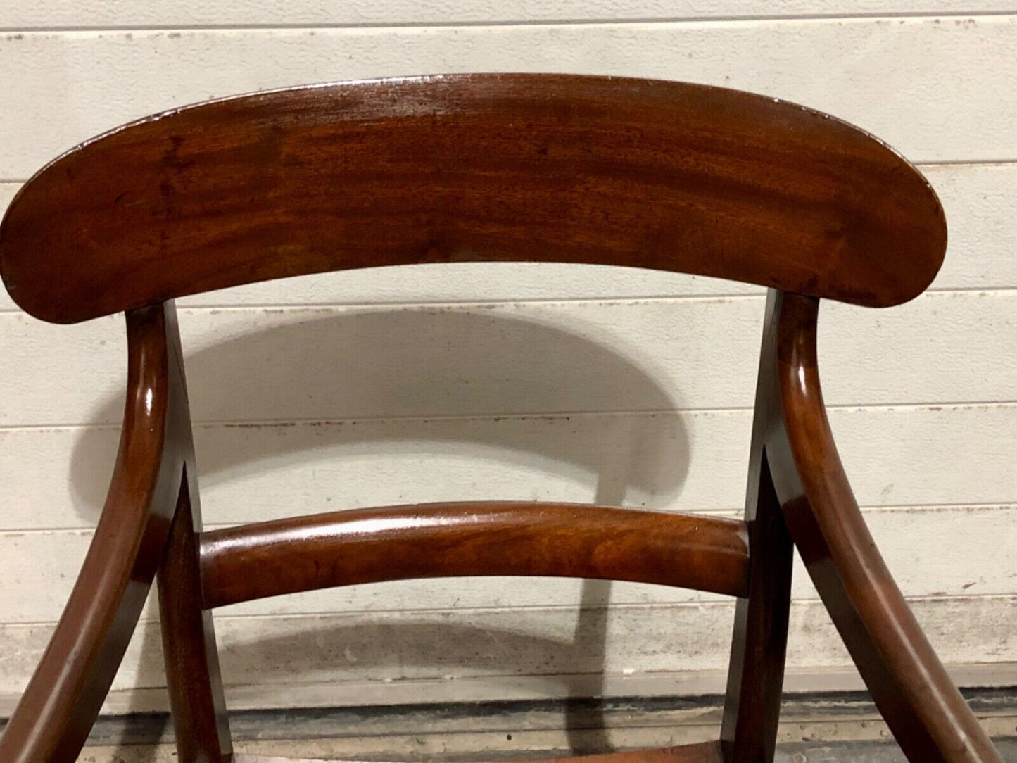 000761....Handsome Antique Regency Mahogany Carver Armchair ( sold )