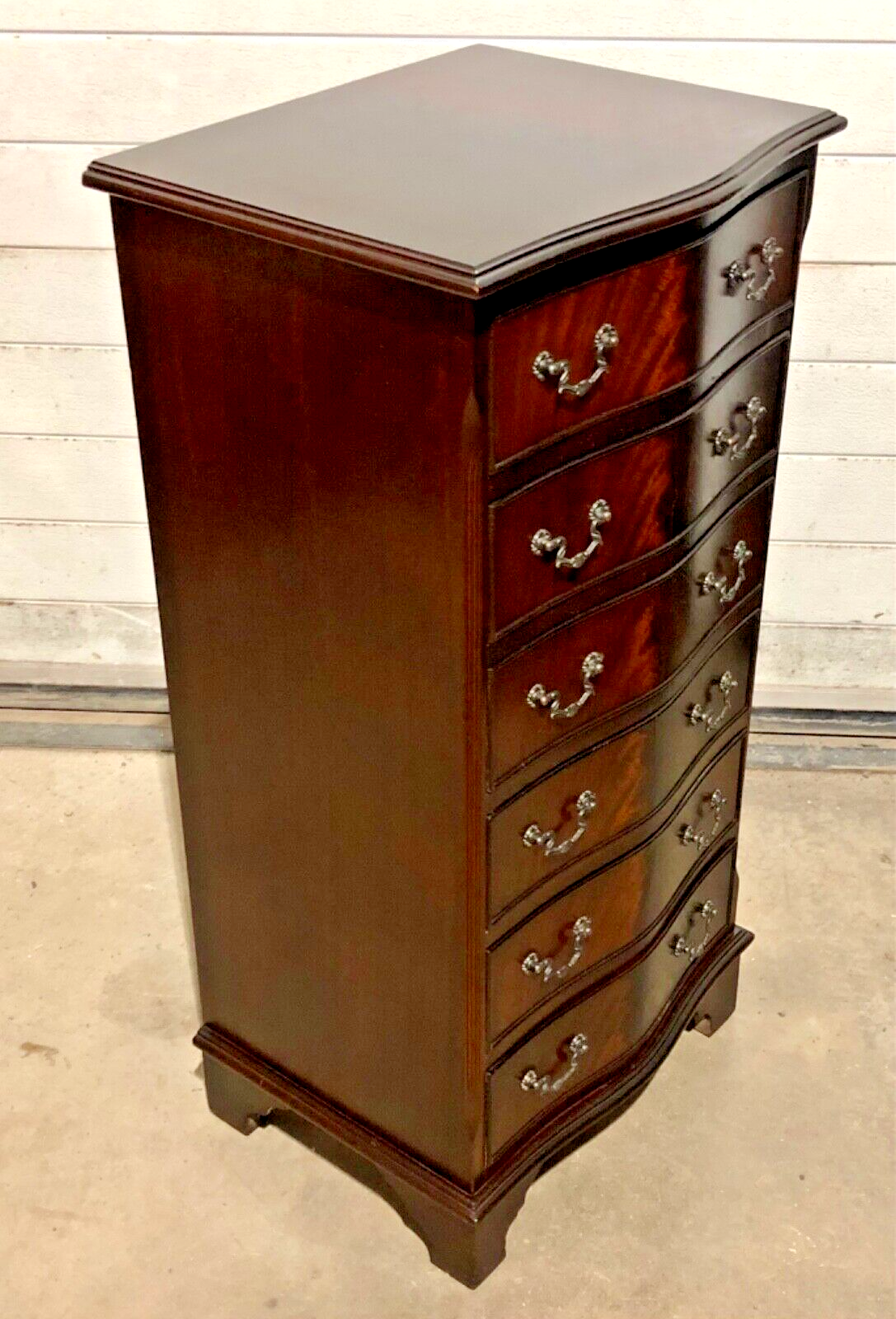 000764....Handsome Vintage Tallboy Chest / Chest Of Six Drawers ( sold )