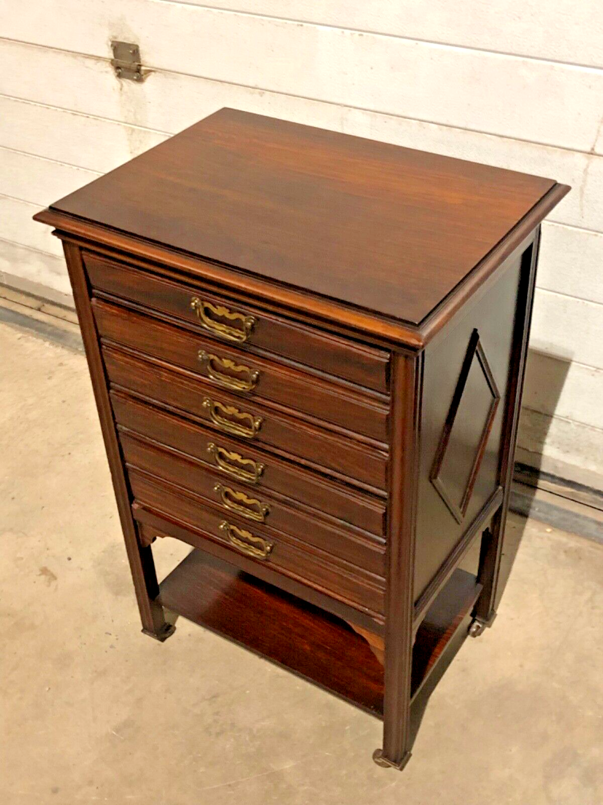 000775....Handsome Antique Rosewood Music Cabinet / Sheet Music Chest( sold )