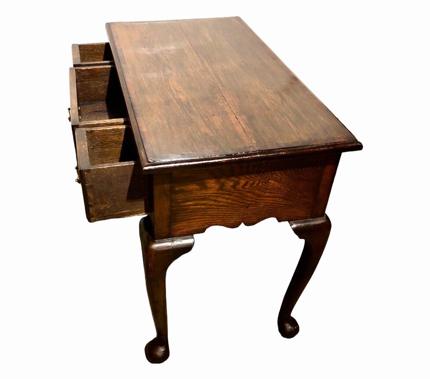 000796....Handsome Vintage Oak Lowboy Desk