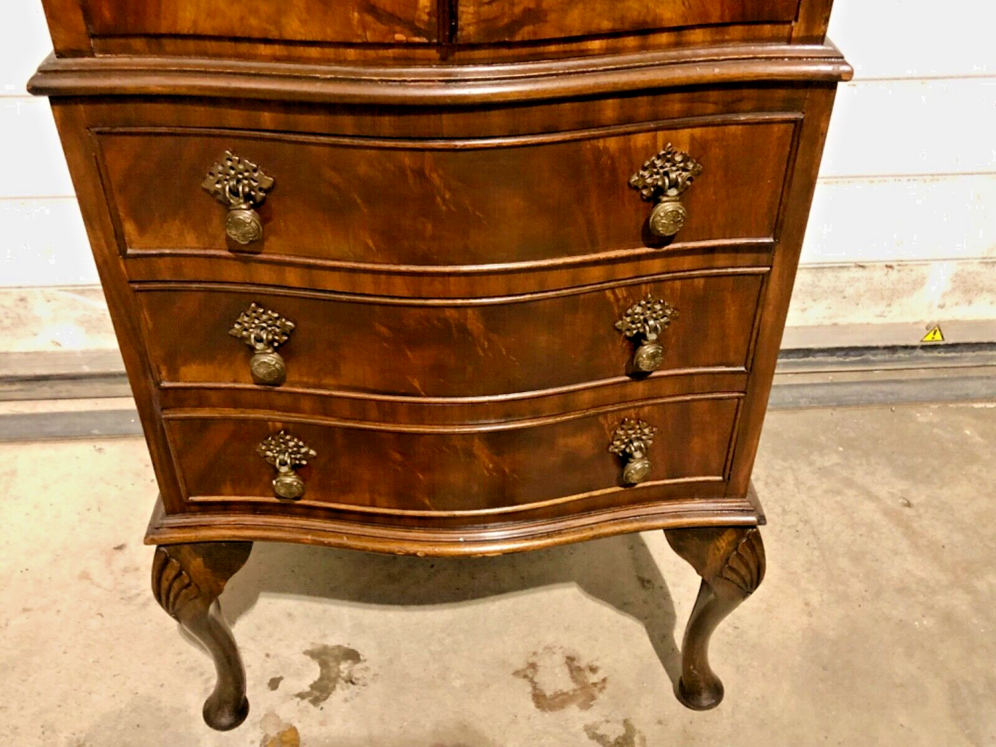 000794....Handsome Small Vintage Mahogany Drinks Cabinet With Drawers ( sold )