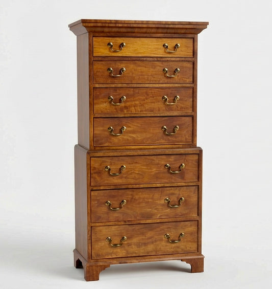 000551....Handsome Edwardian Mahogany Tallboy Chest Of Drawers