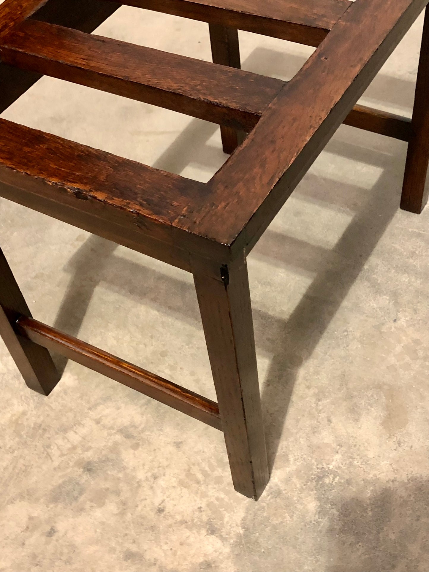 000721....Two Vintage Luggage Racks / Suitcase Stands ( sold )