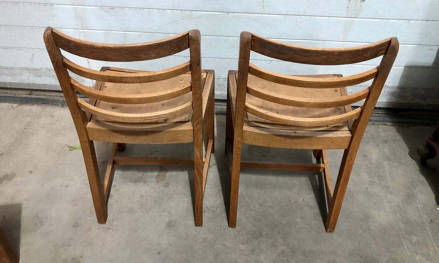 000722....Heal's Table And Four Chairs - Heal's Oak Dining Set ( sold )