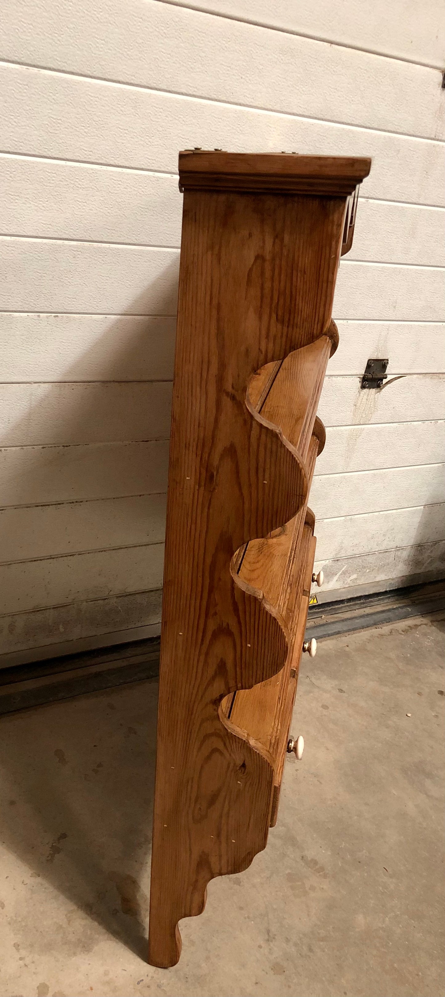 000712....Handsome Set Of Vintage Pine Wall Shelves ( sold )