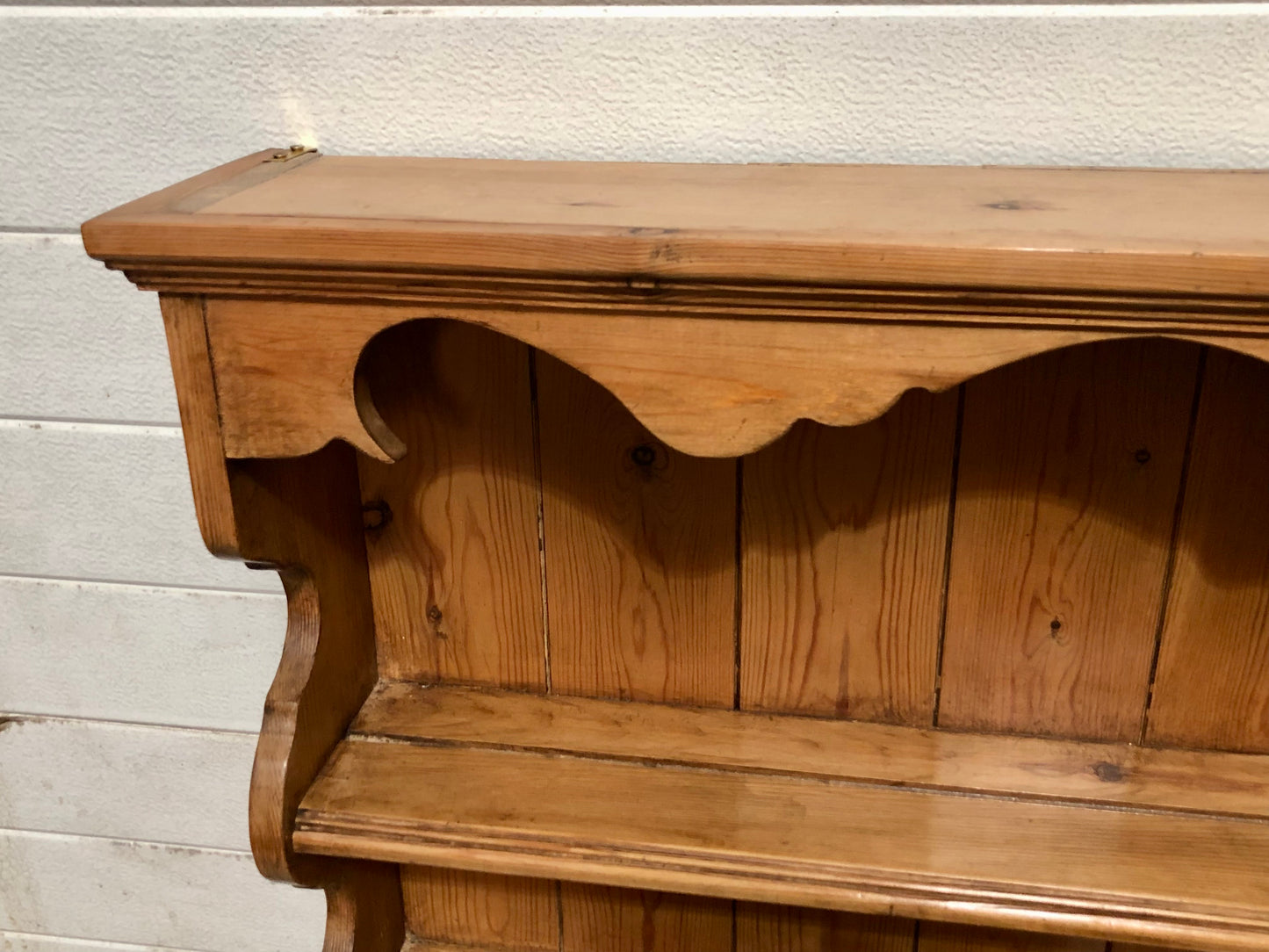000712....Handsome Set Of Vintage Pine Wall Shelves ( sold )