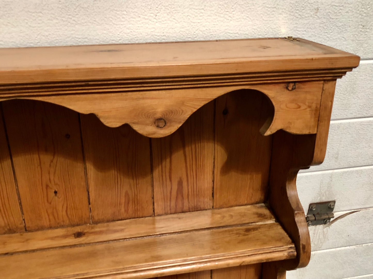 000712....Handsome Set Of Vintage Pine Wall Shelves ( sold )