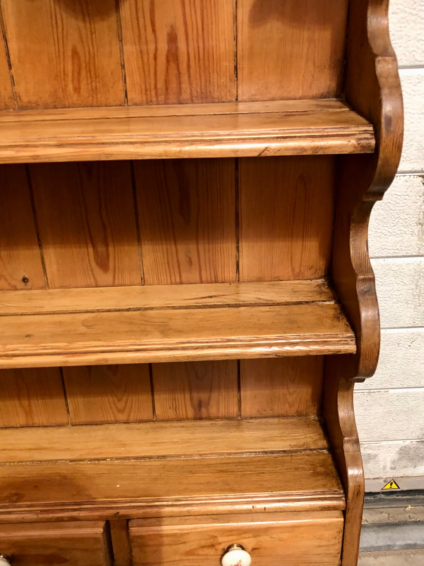 000712....Handsome Set Of Vintage Pine Wall Shelves ( sold )