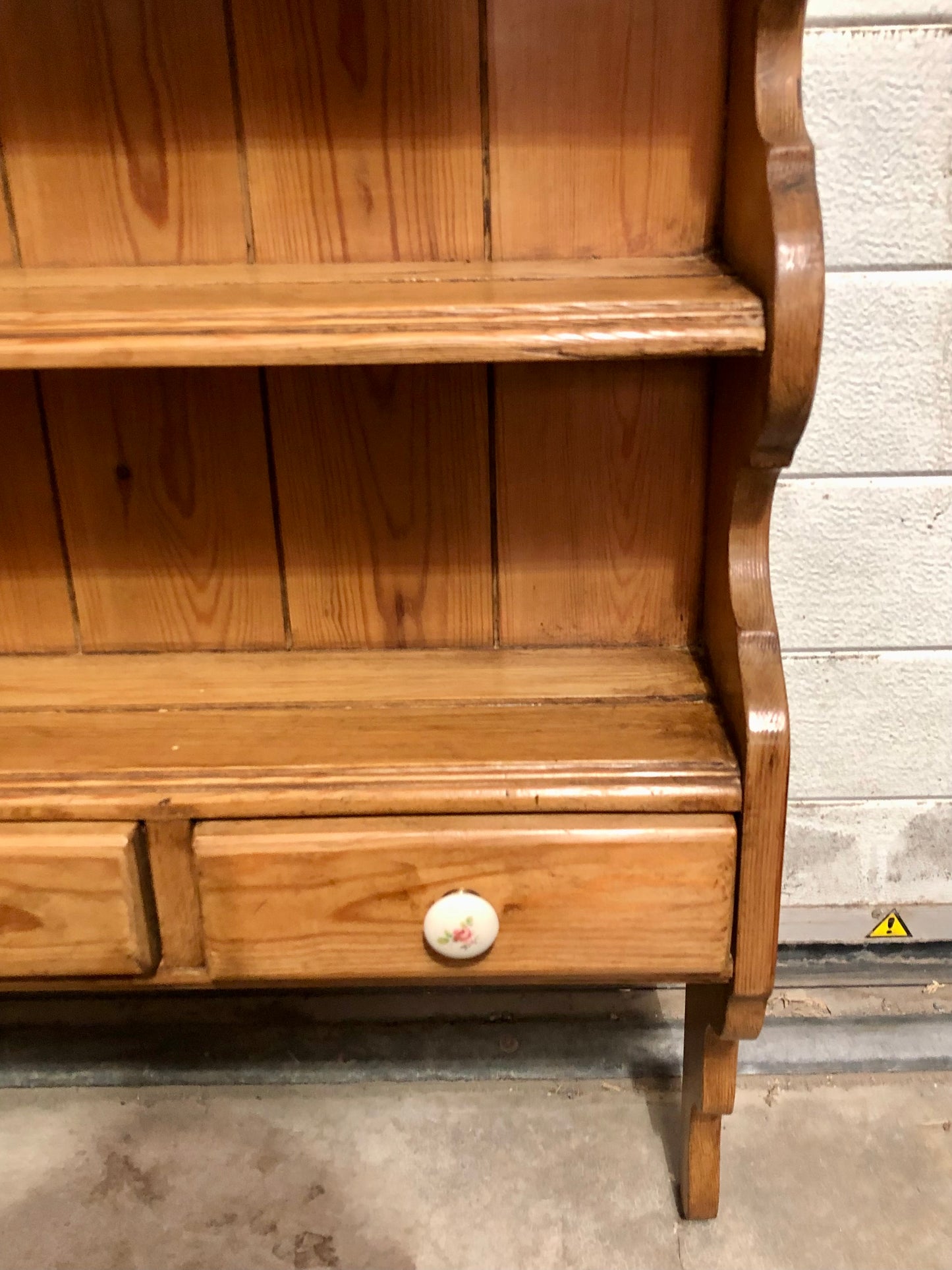 000712....Handsome Set Of Vintage Pine Wall Shelves ( sold )