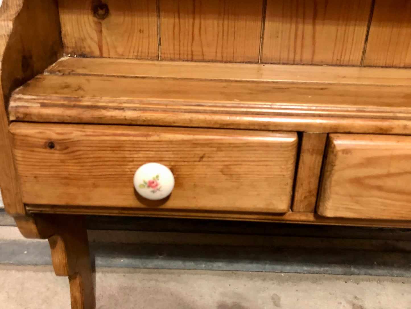 000712....Handsome Set Of Vintage Pine Wall Shelves ( sold )