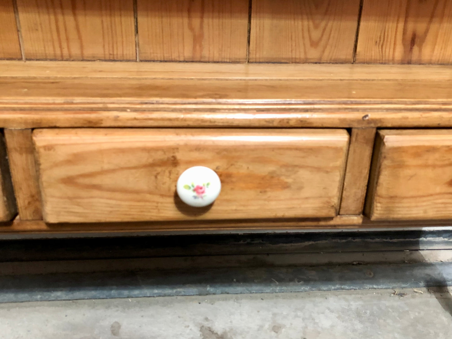 000712....Handsome Set Of Vintage Pine Wall Shelves ( sold )