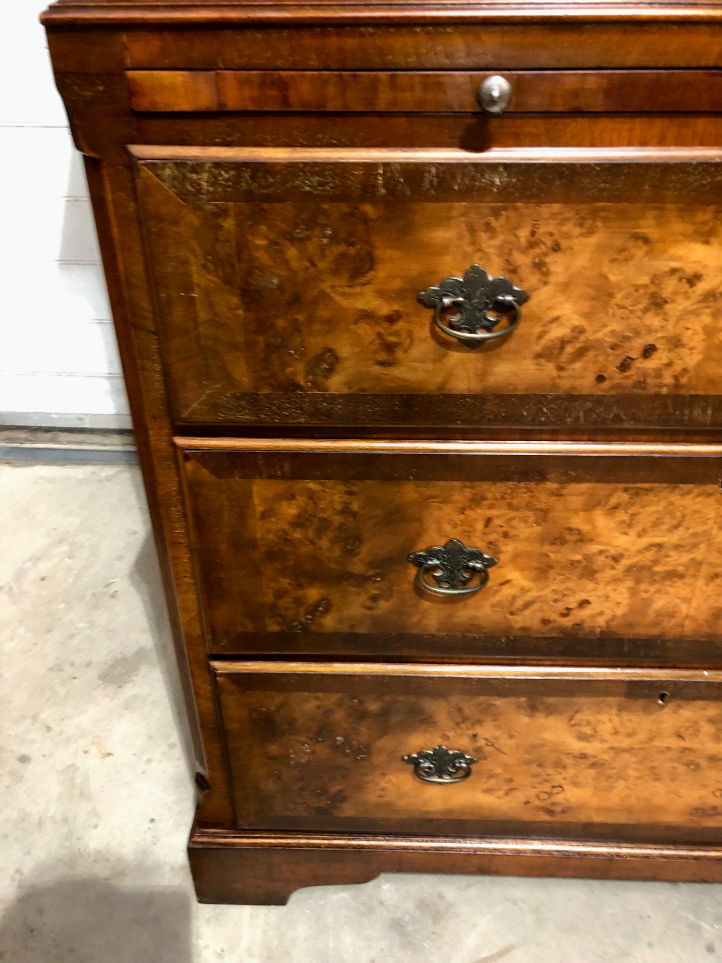 000709....Handsome Large Vintage Walnut Tallboy Chest On Chest ( sold )