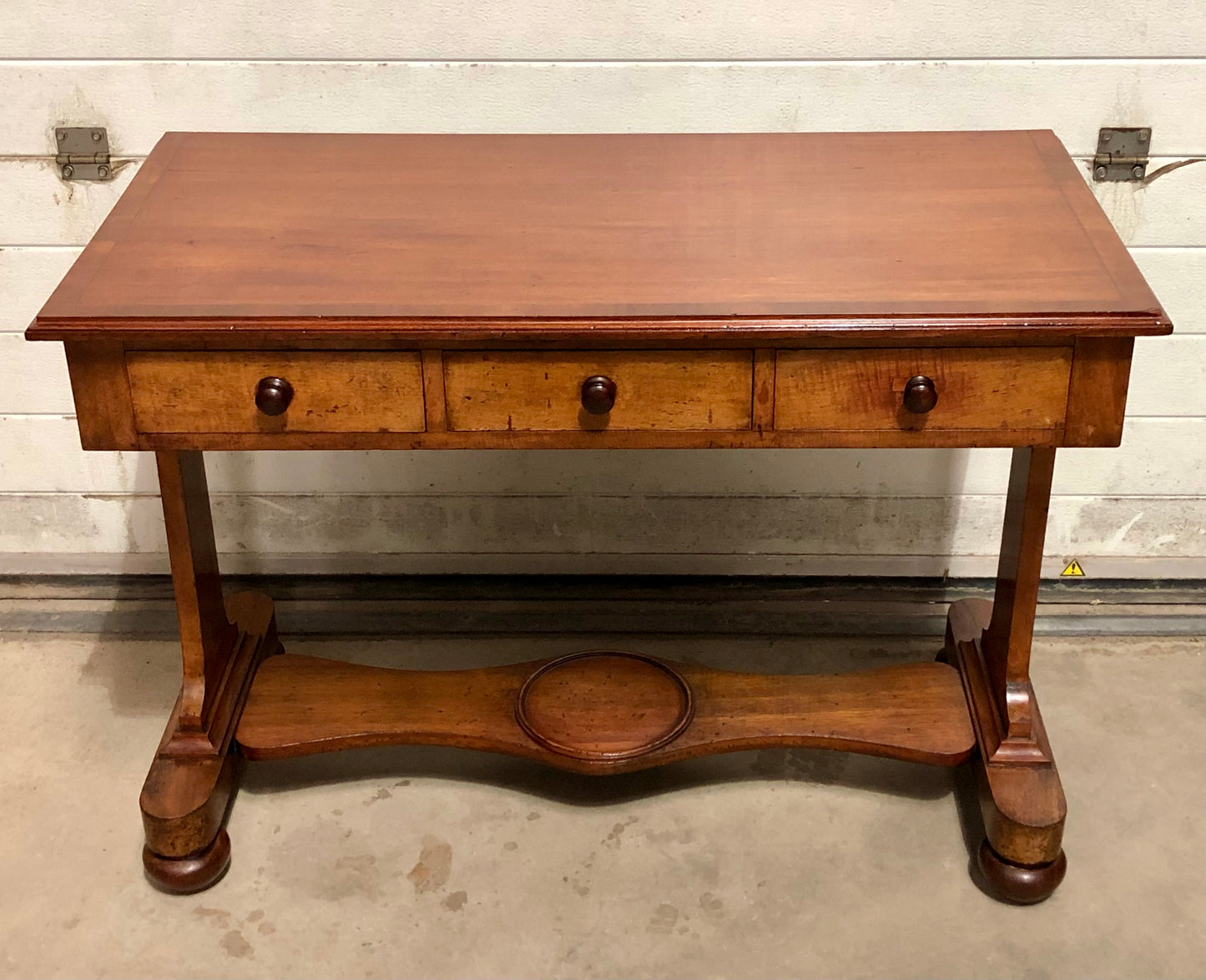 000708....Handsome Antique Mahogany Writing / Hall Table