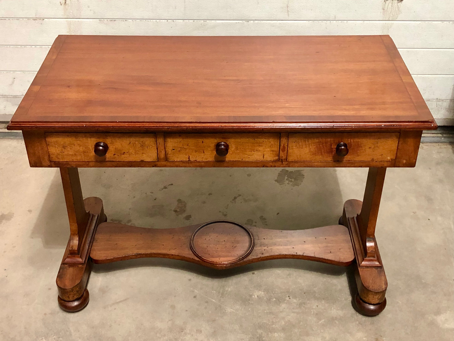 000708....Handsome Antique Mahogany Writing / Hall Table