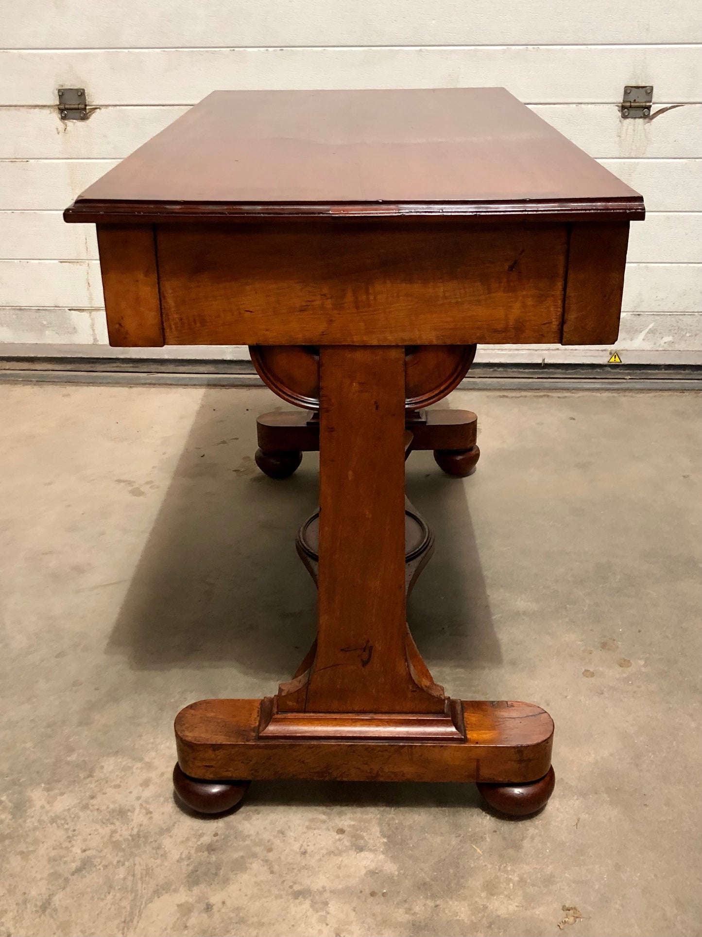 000708....Handsome Antique Mahogany Writing / Hall Table