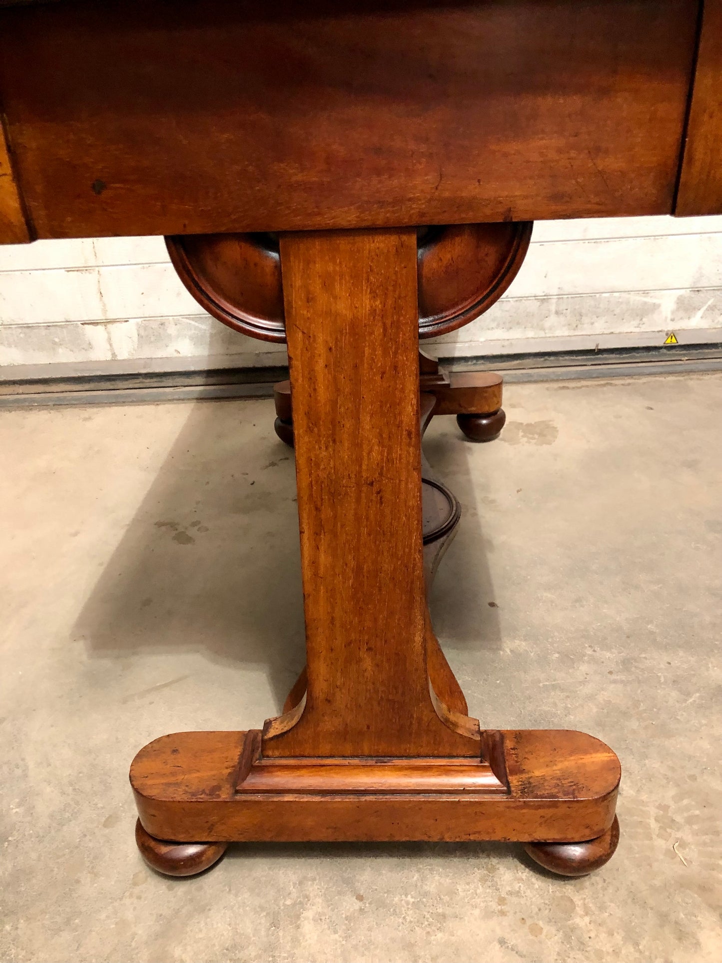 000708....Handsome Antique Mahogany Writing / Hall Table