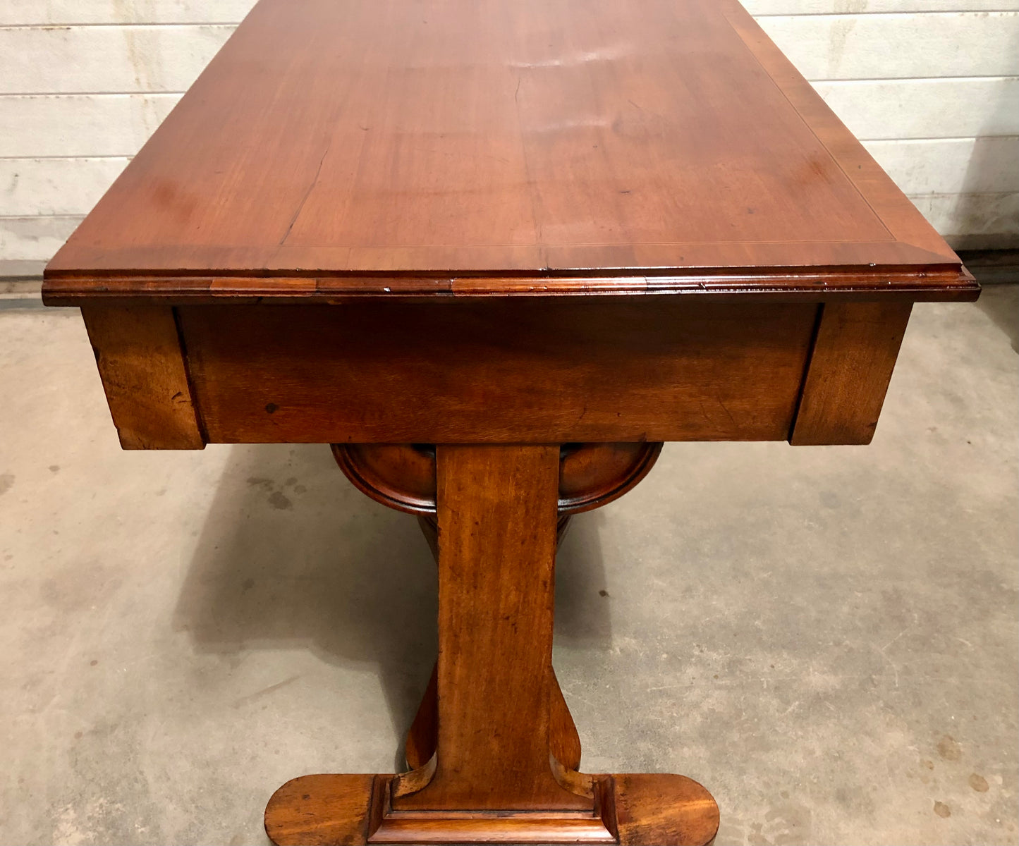 000708....Handsome Antique Mahogany Writing / Hall Table