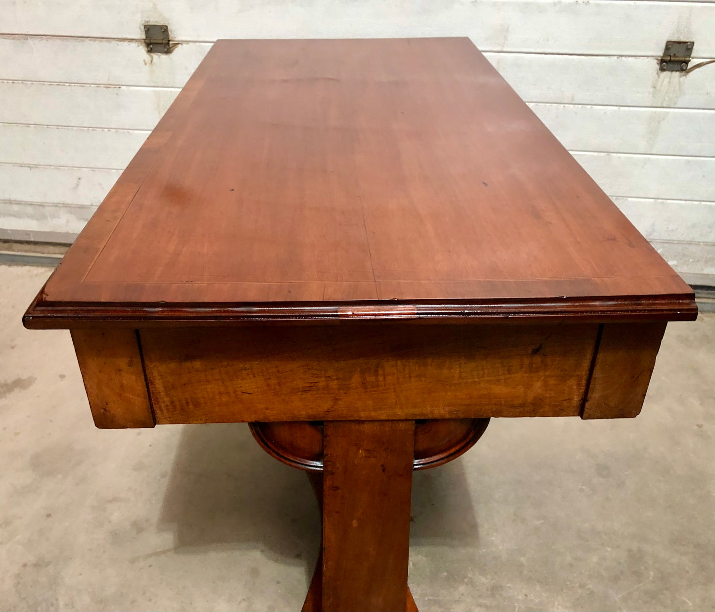 000708....Handsome Antique Mahogany Writing / Hall Table