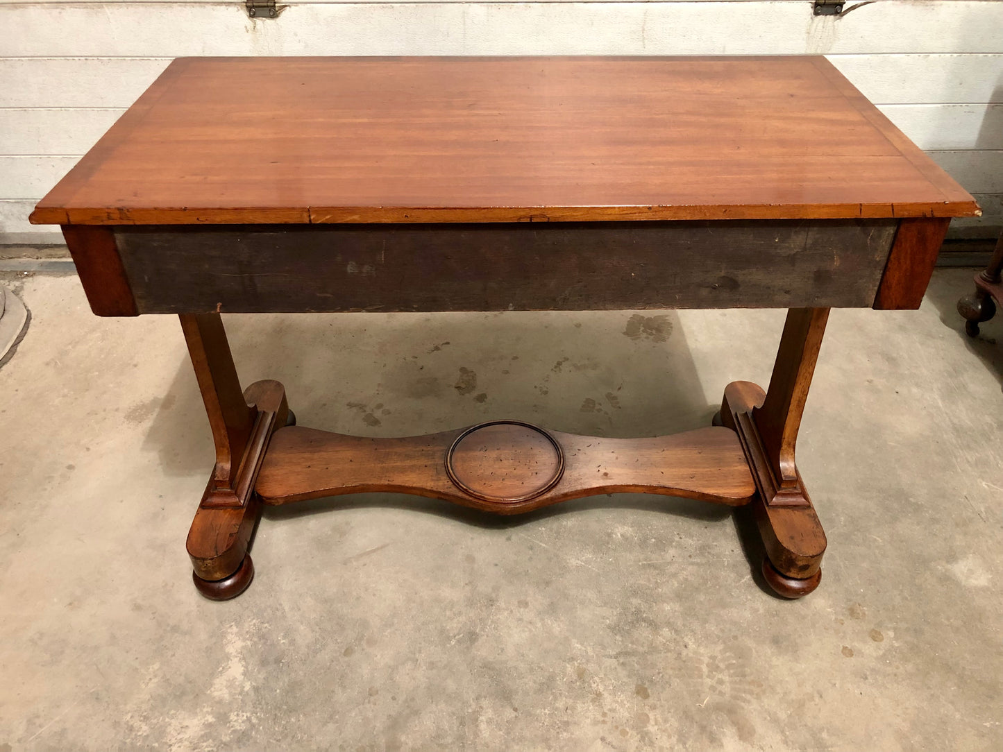 000708....Handsome Antique Mahogany Writing / Hall Table