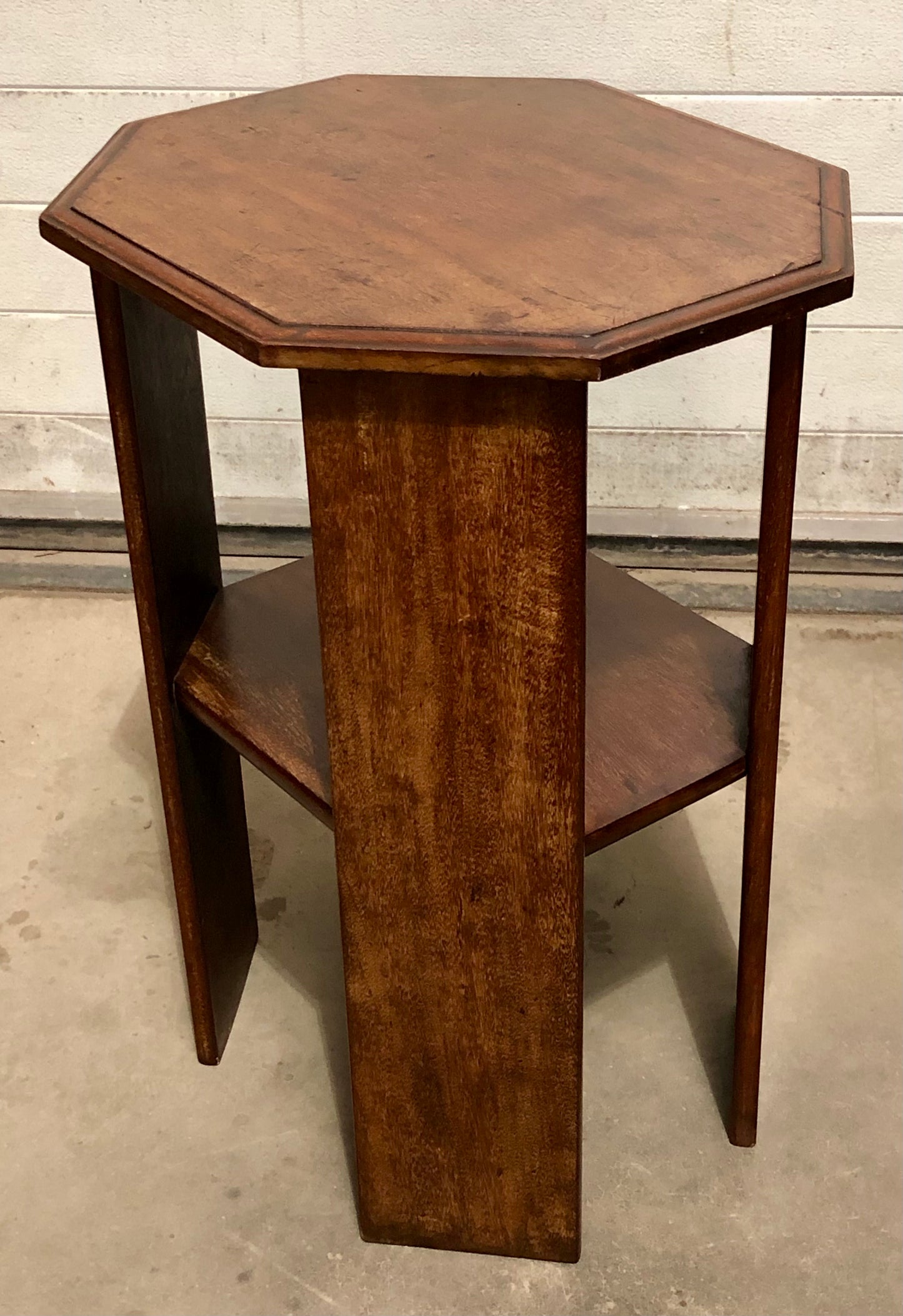 000707....Art Deco Solid Walnut Occasional Table