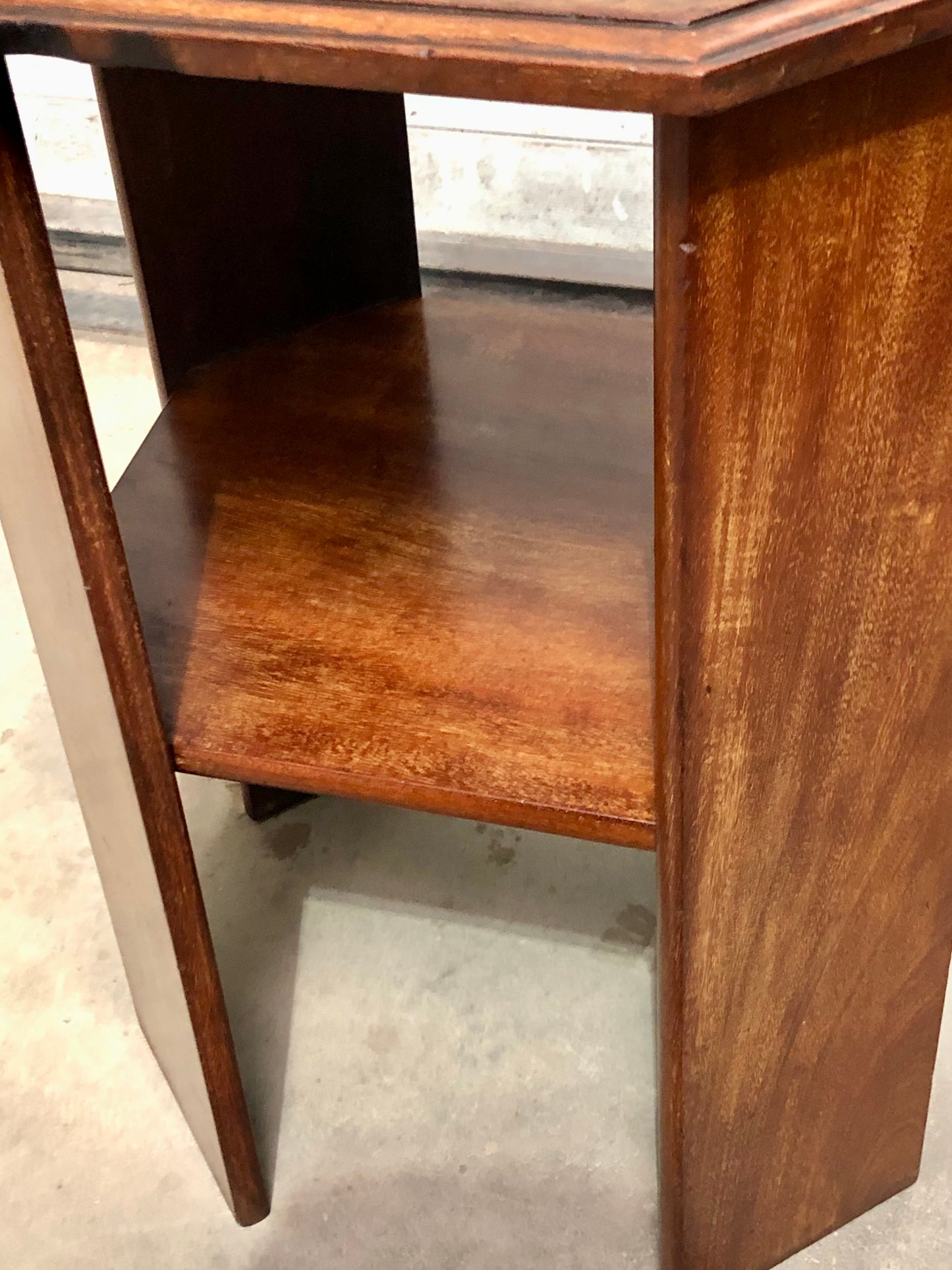 000707....Art Deco Solid Walnut Occasional Table