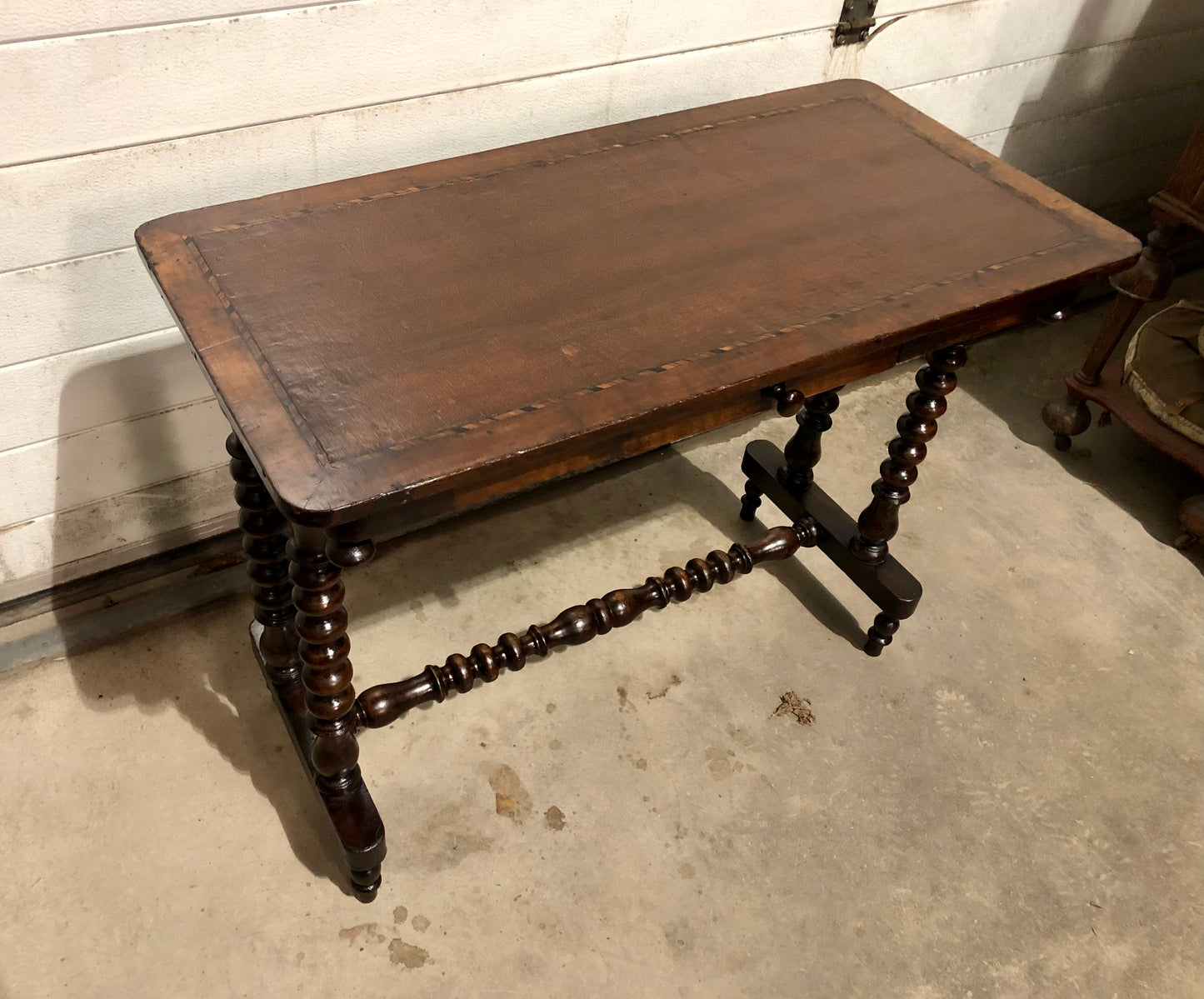 000704....Handsome Antique Writing / Hall Table