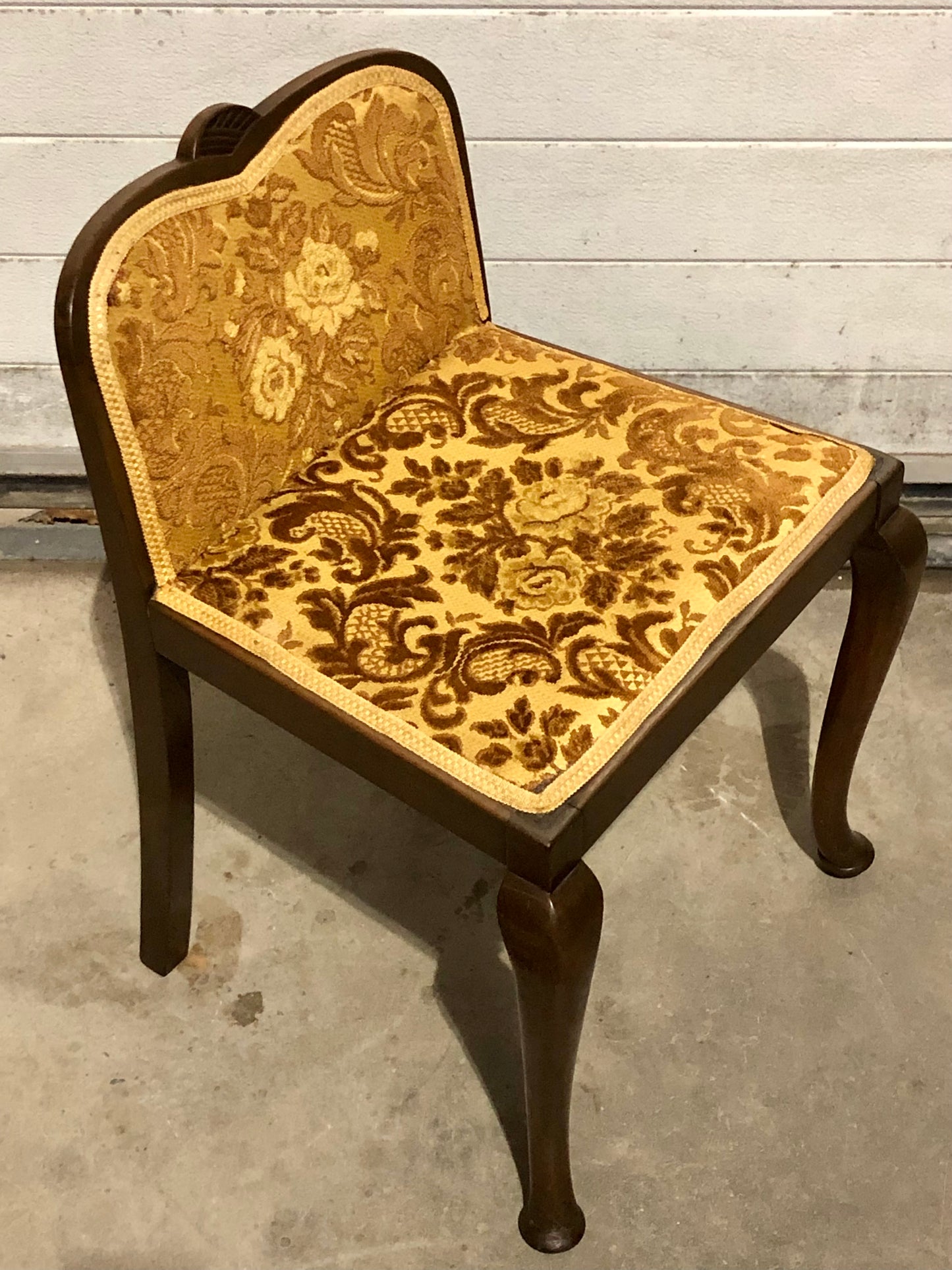 000703....Art Deco Mahogany Dressing Stool