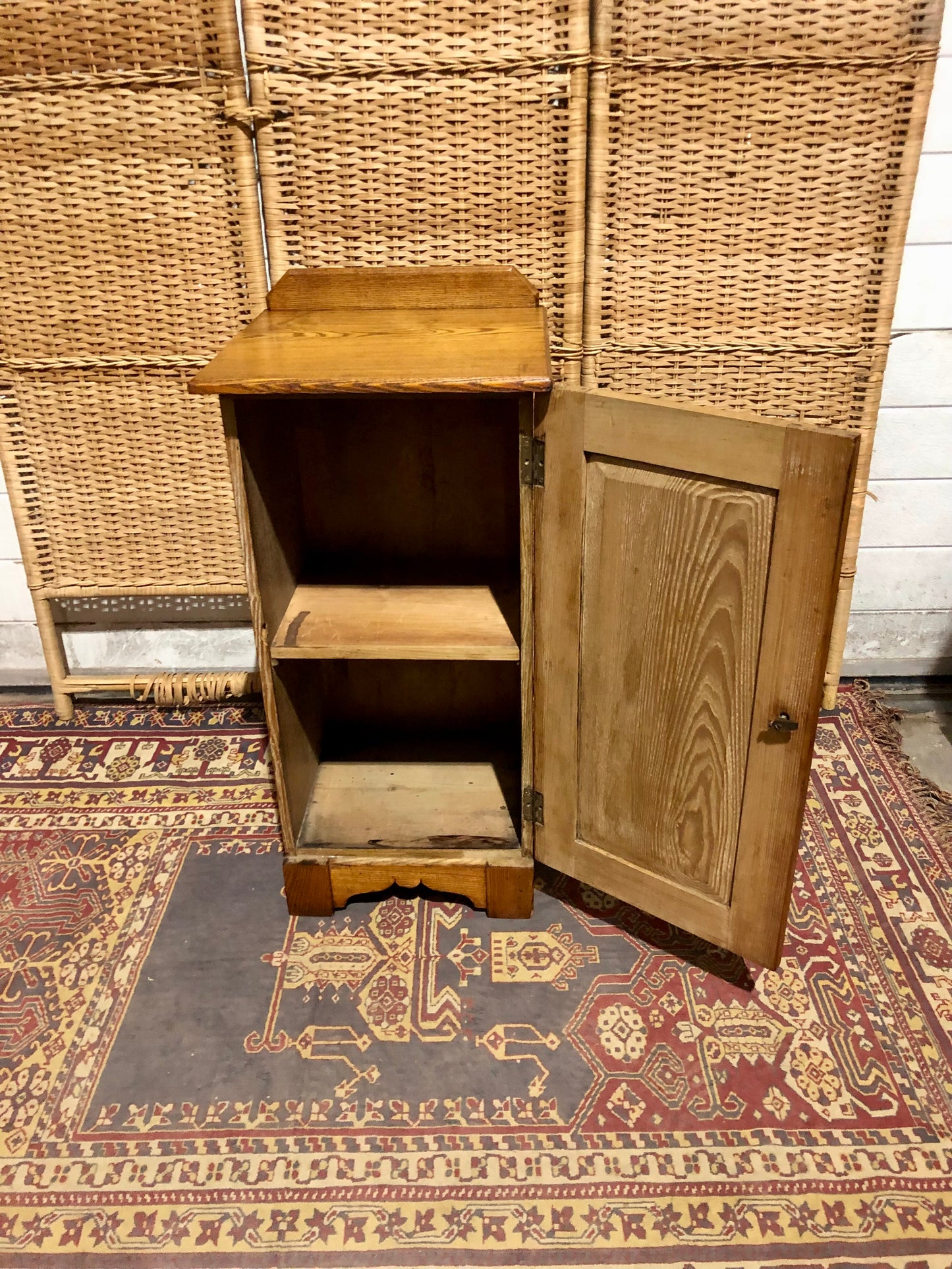 000535...Handsome Antique Ash Bedside Table