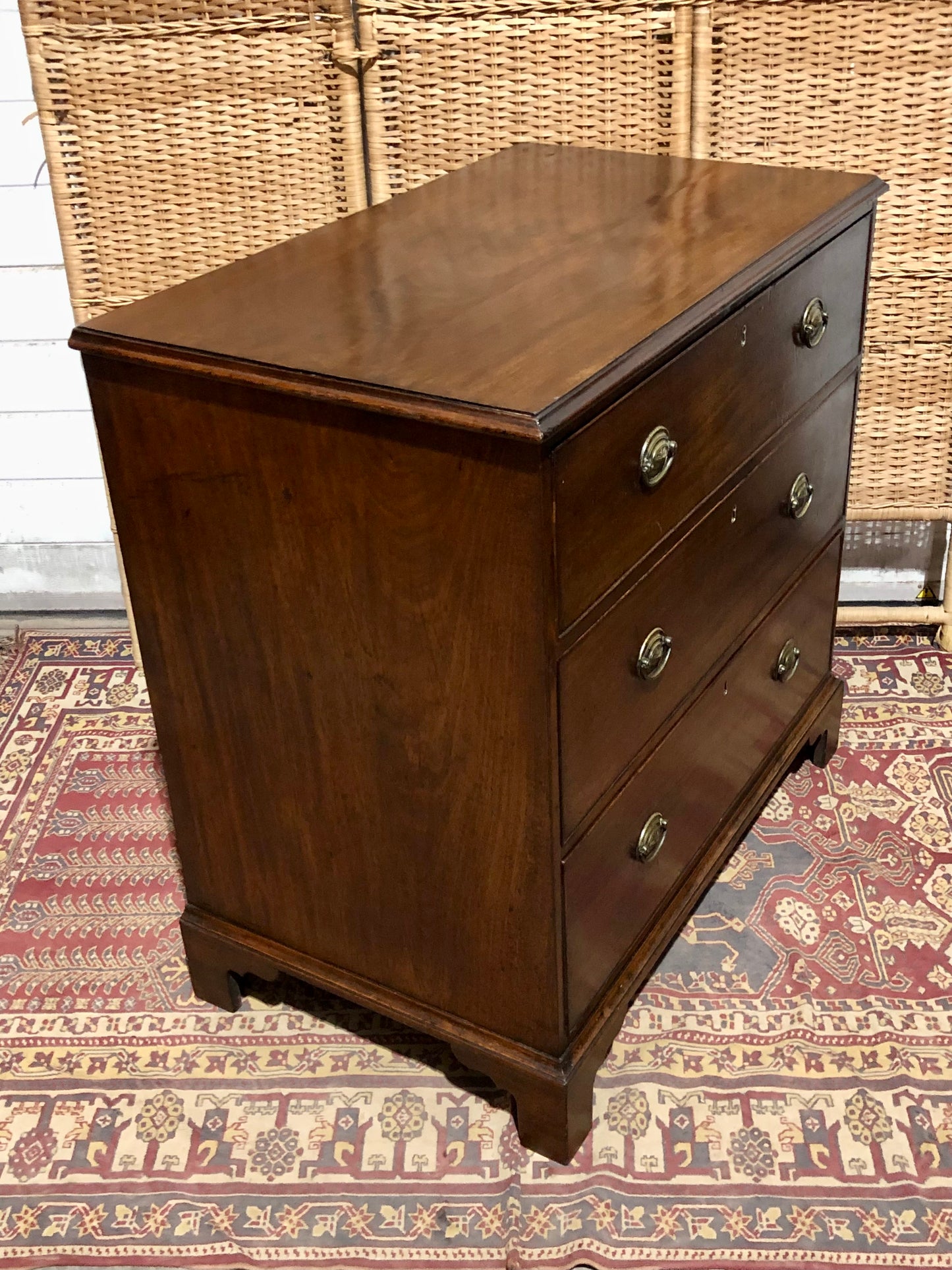 000533...Handsome Small Georgian Mahogany Chest Of Drawers ( sold )