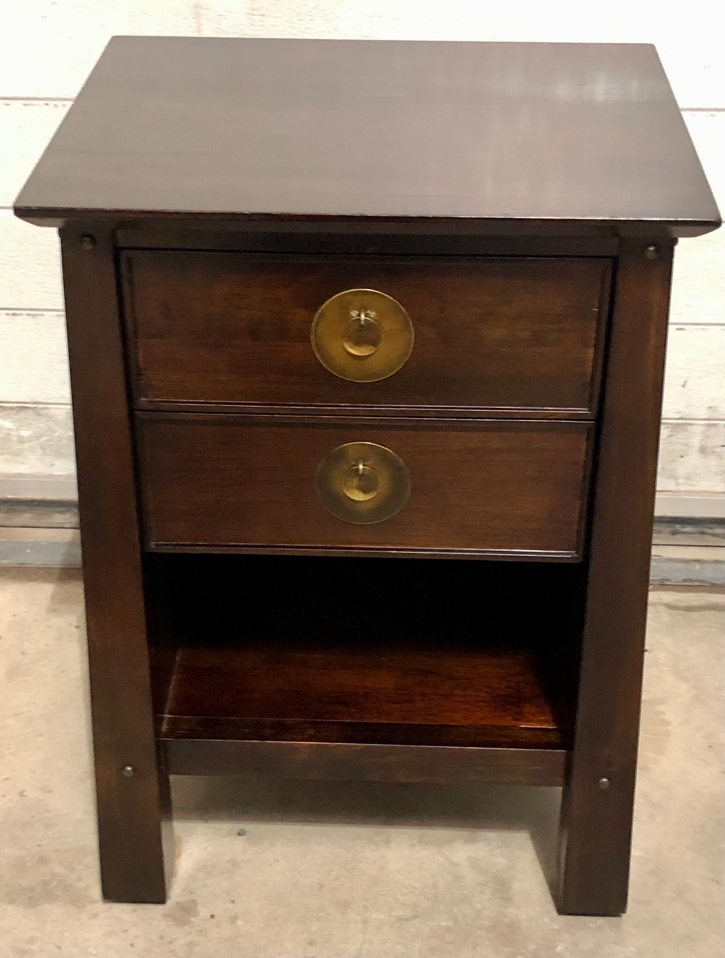 000698....Handsome Pair Of Oriental Style Bedside Lamp Tables ( sold )
