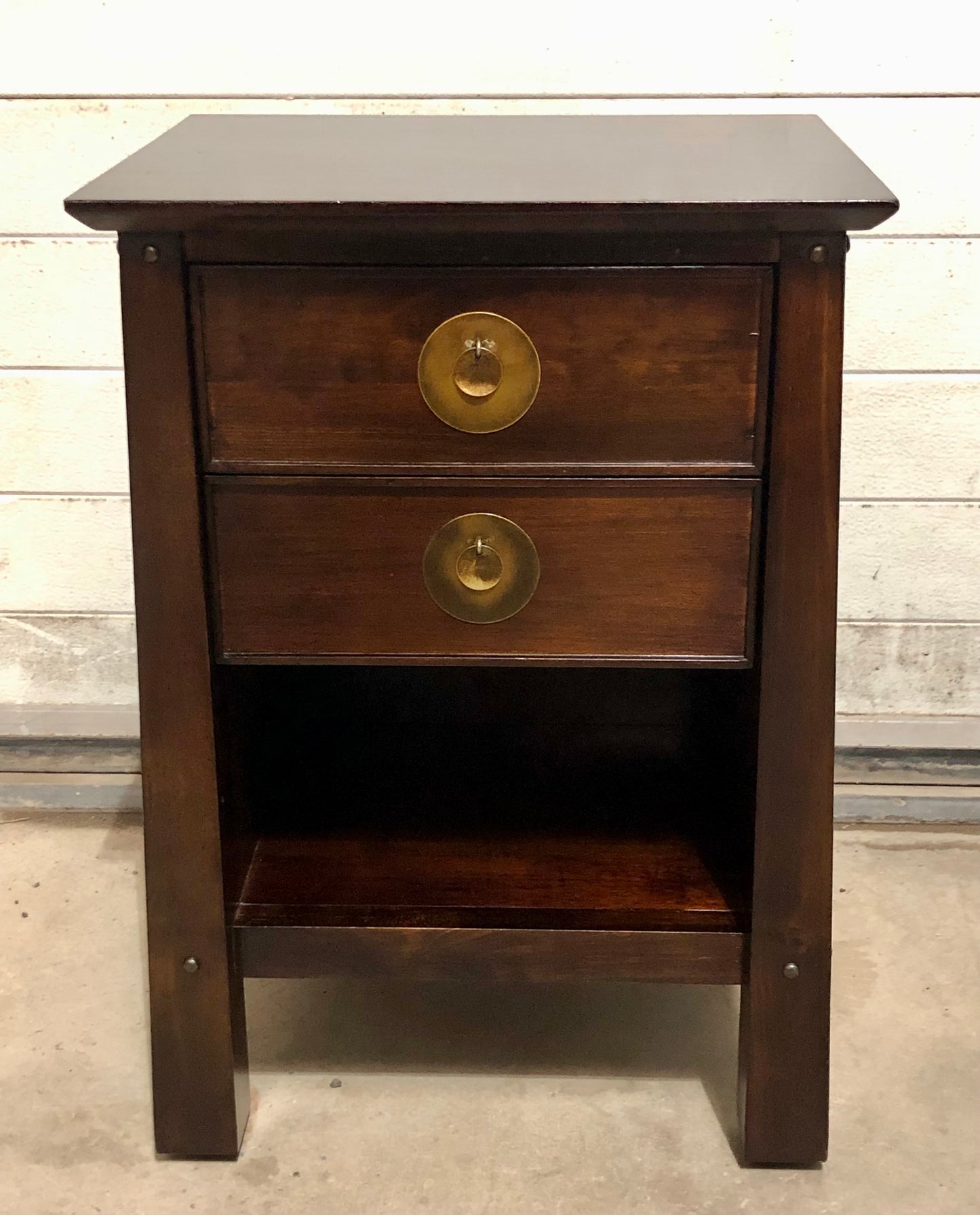 000698....Handsome Pair Of Oriental Style Bedside Lamp Tables ( sold )