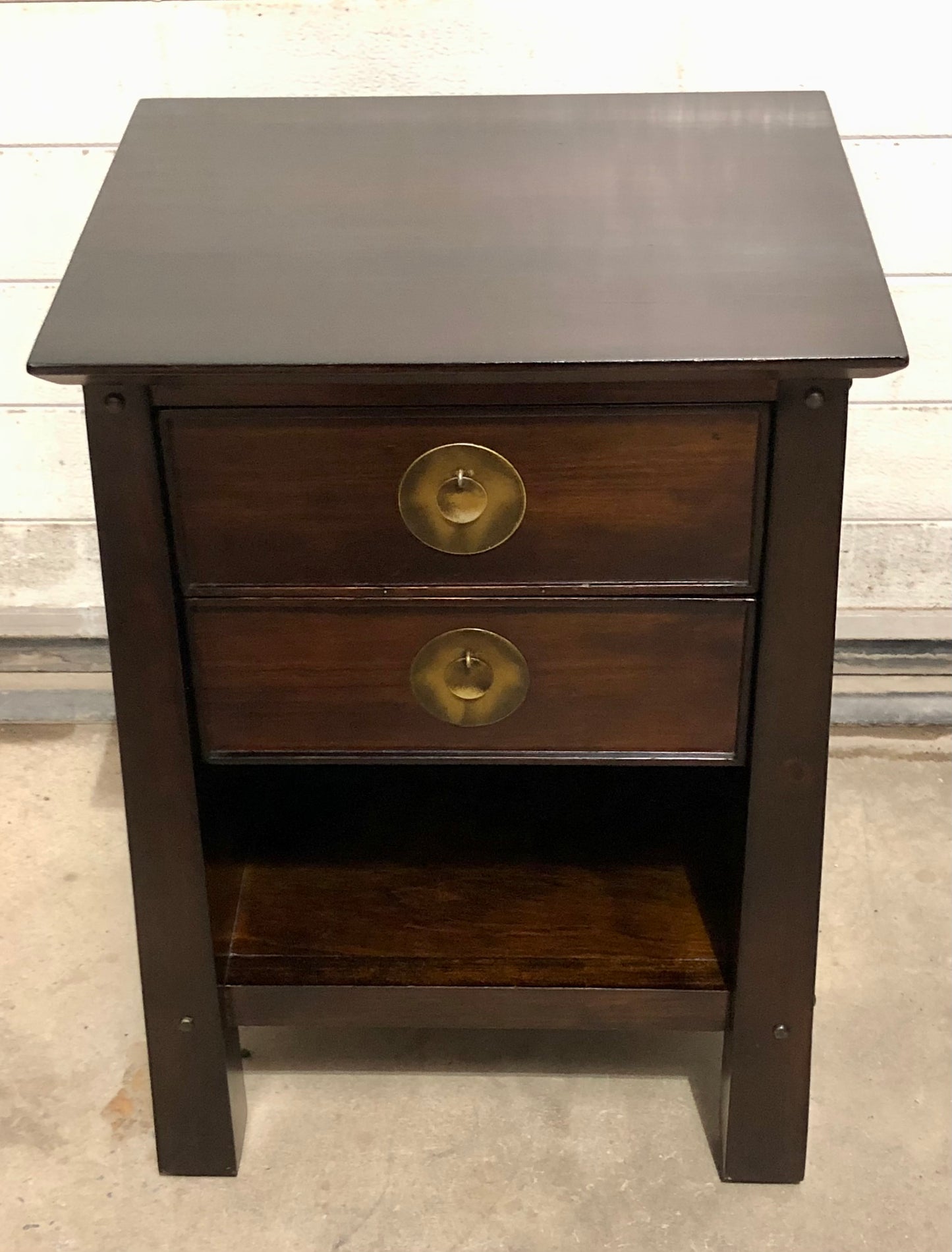 000698....Handsome Pair Of Oriental Style Bedside Lamp Tables ( sold )