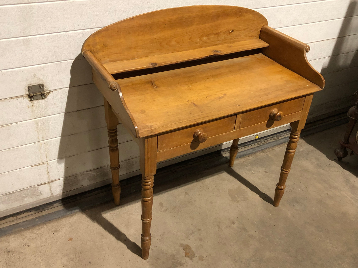 000694....Handsome Antique Pine Washstand / Desk