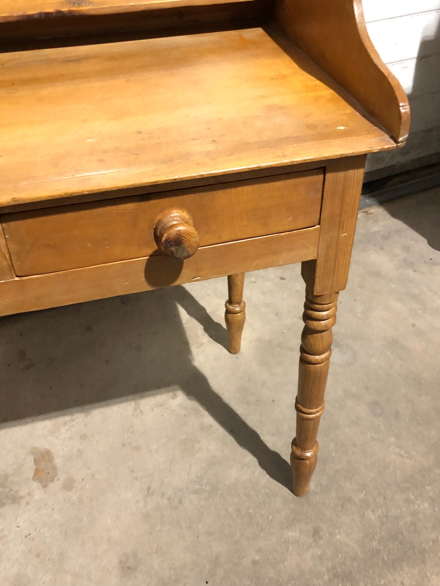 000694....Handsome Antique Pine Washstand / Desk