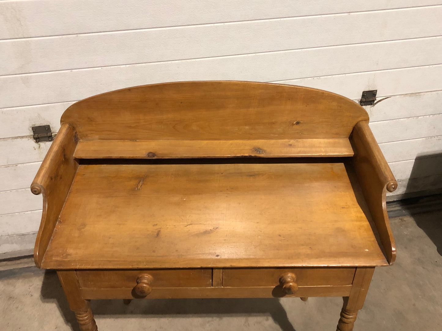 000694....Handsome Antique Pine Washstand / Desk
