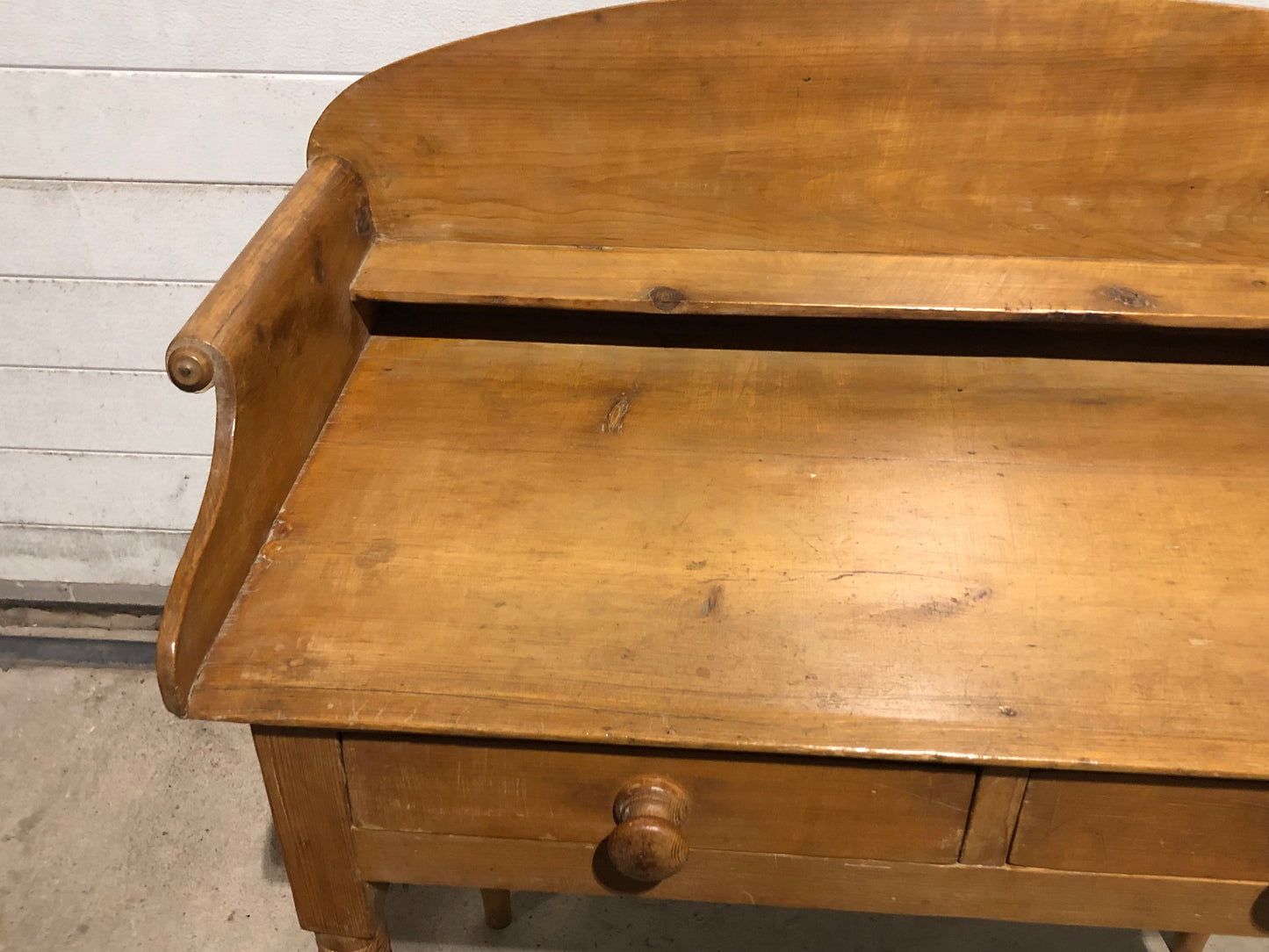 000694....Handsome Antique Pine Washstand / Desk