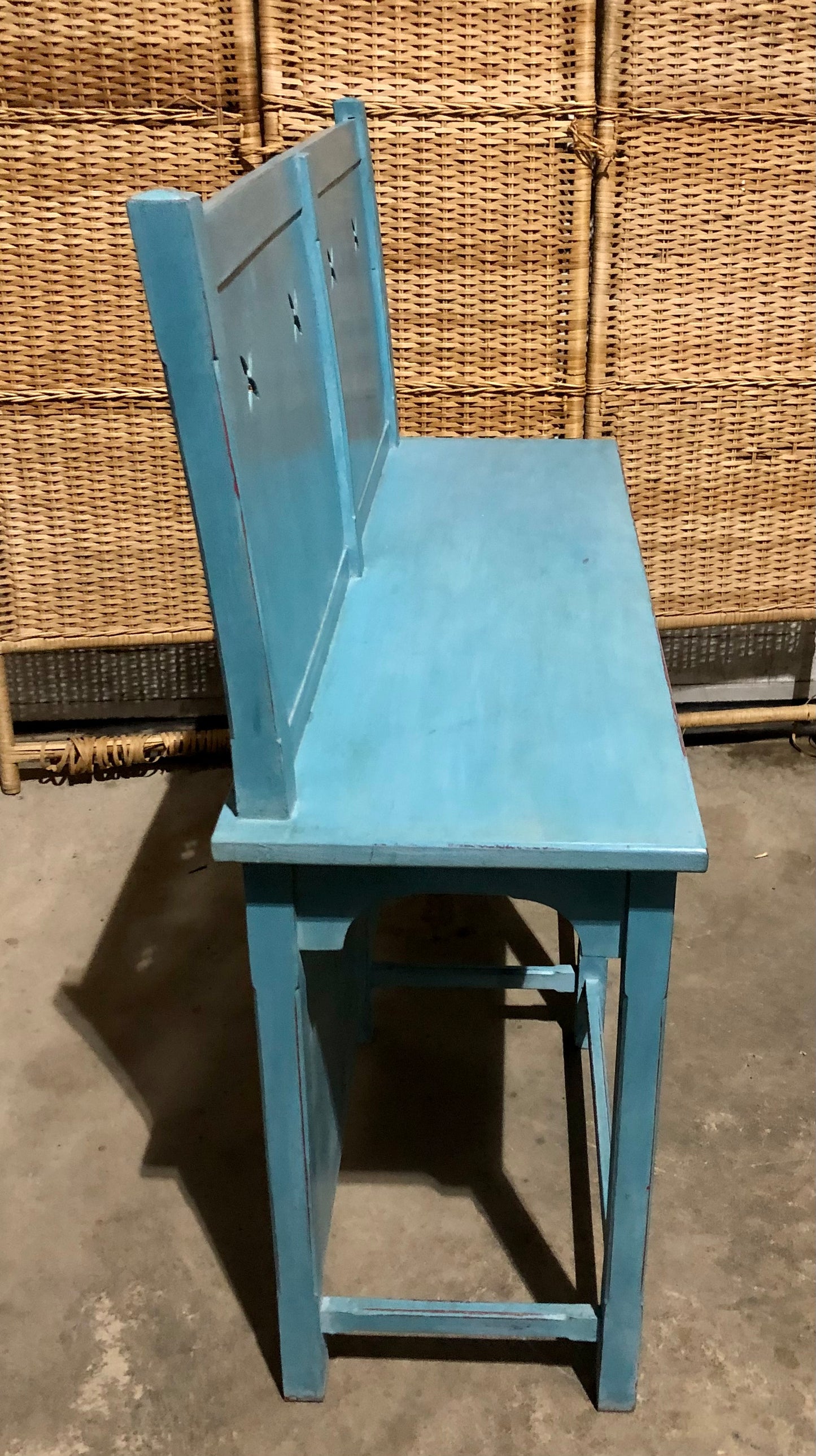 000692....Handsome Vintage Arts And Crafts Style Bench / Hall Seat ( sold )