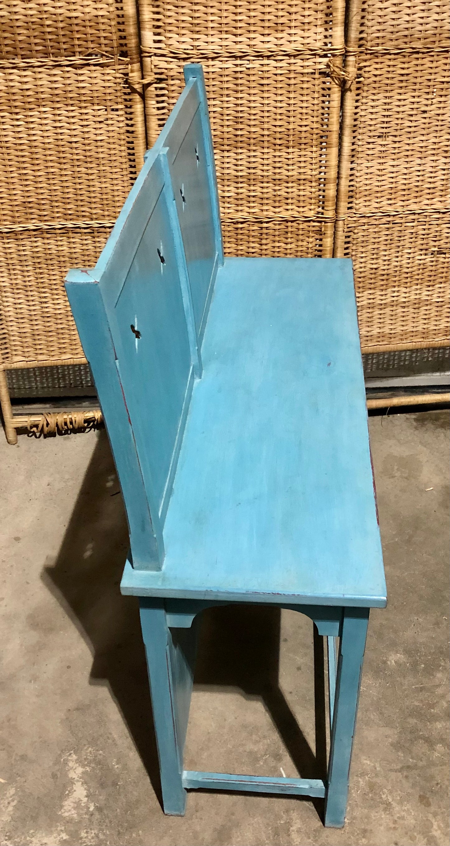 000692....Handsome Vintage Arts And Crafts Style Bench / Hall Seat ( sold )
